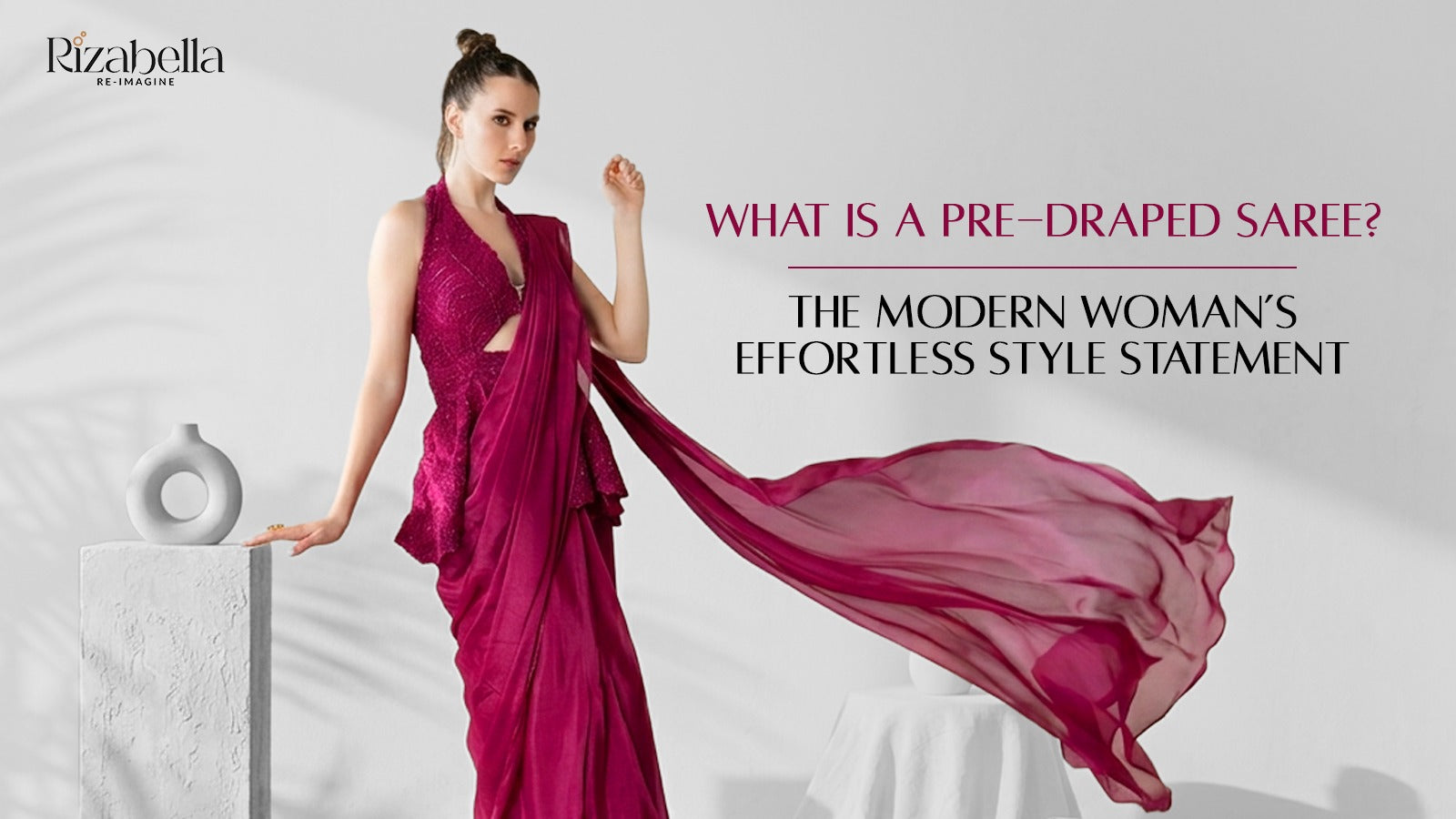 What is pre draped saree