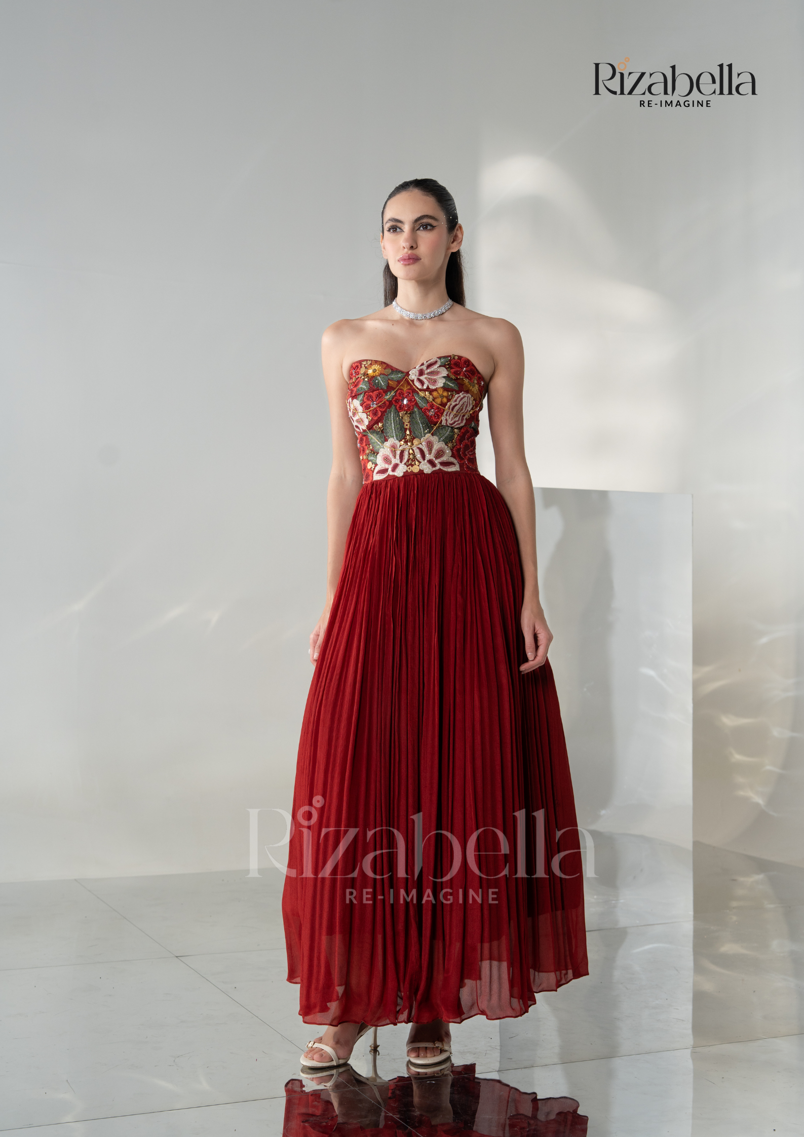 Rosabella Crimson Gown