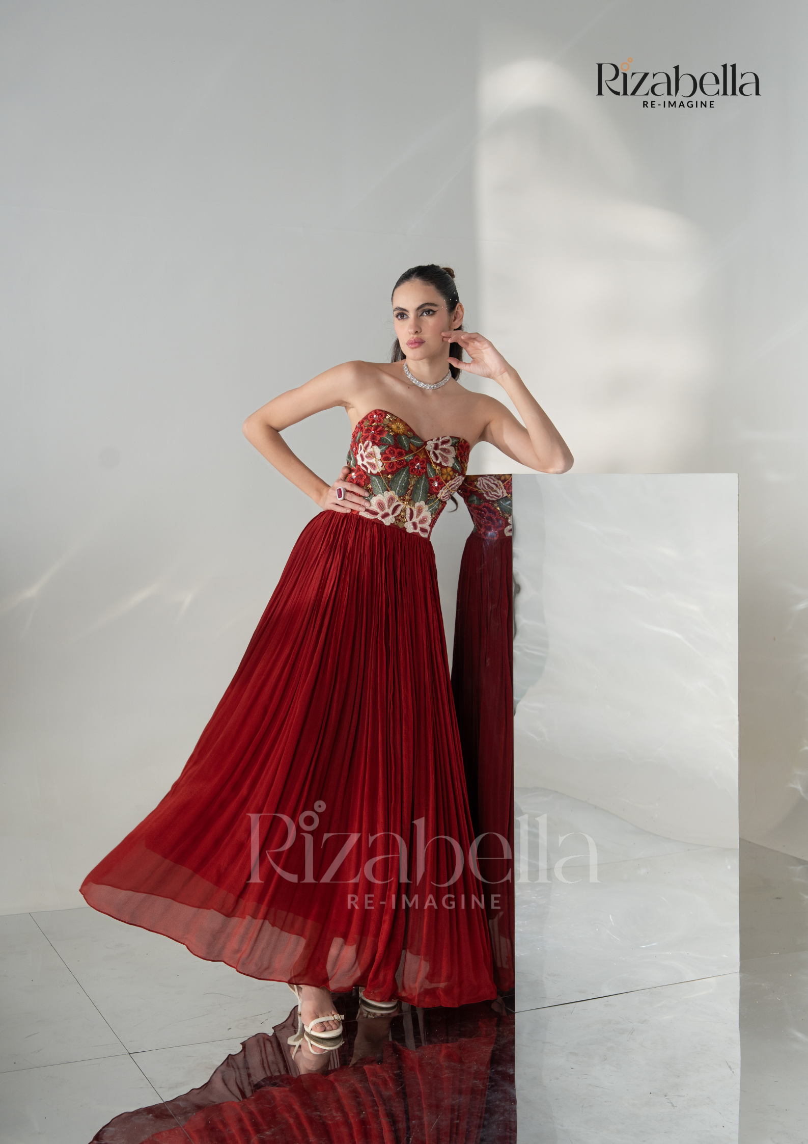 Rosabella Crimson Gown