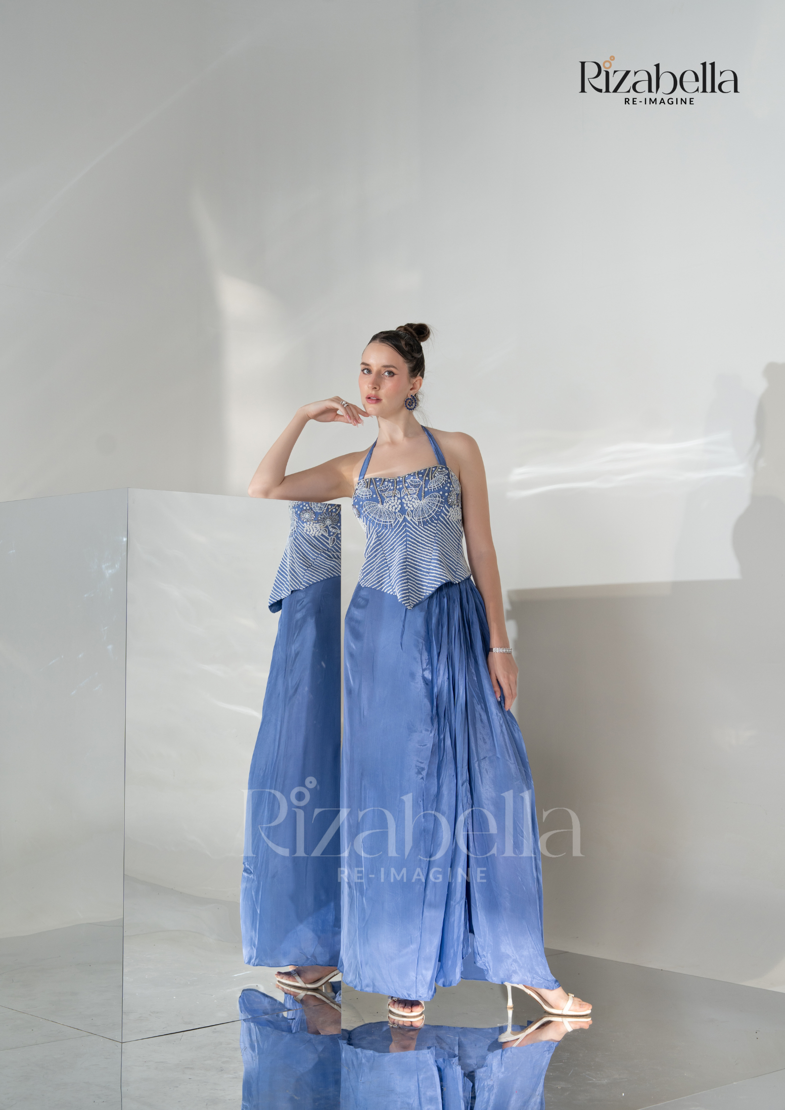 Queen’s Blush Corset drape skirt