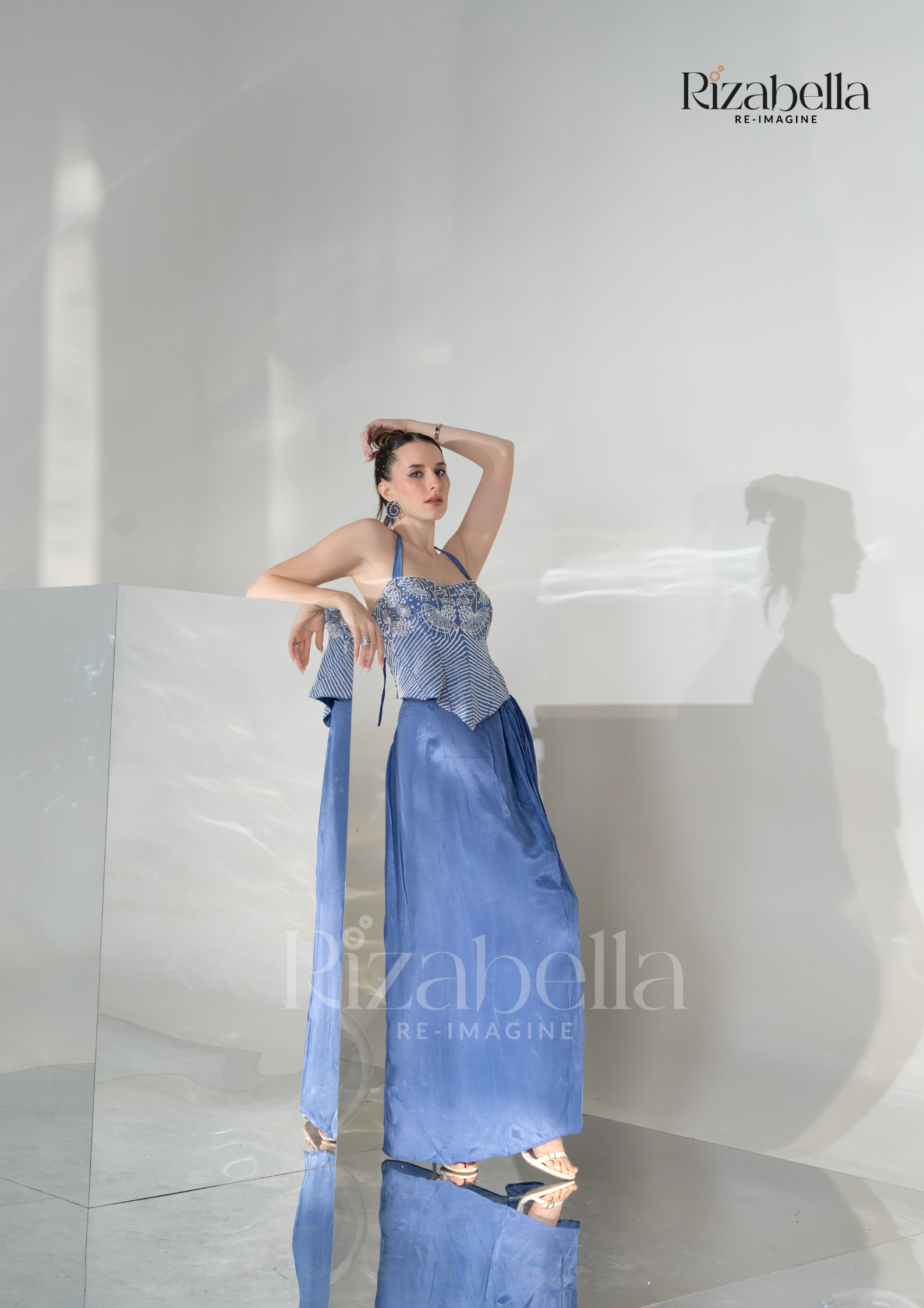 Queen’s Blush Corset drape skirt