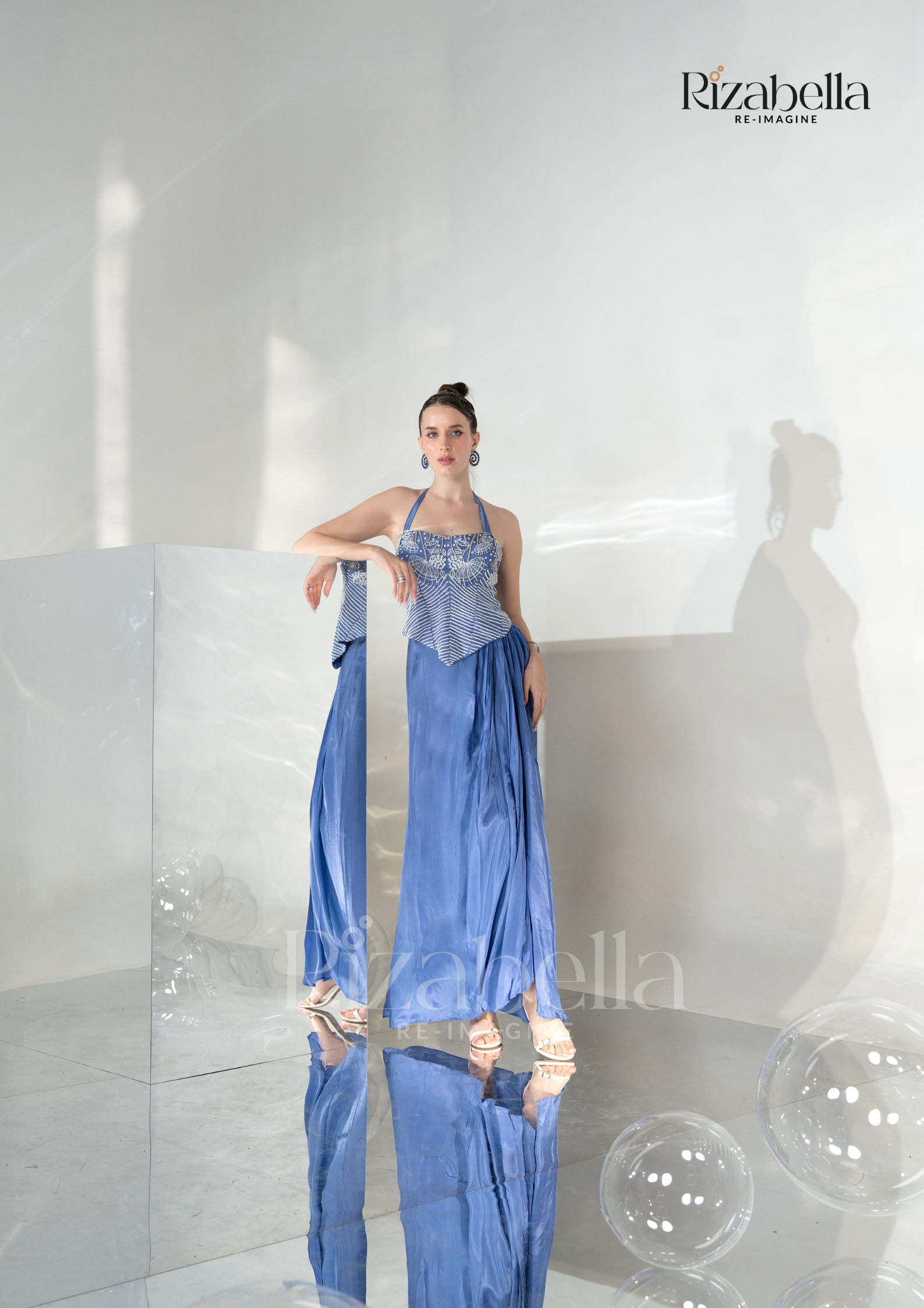 Queen’s Blush Corset drape skirt