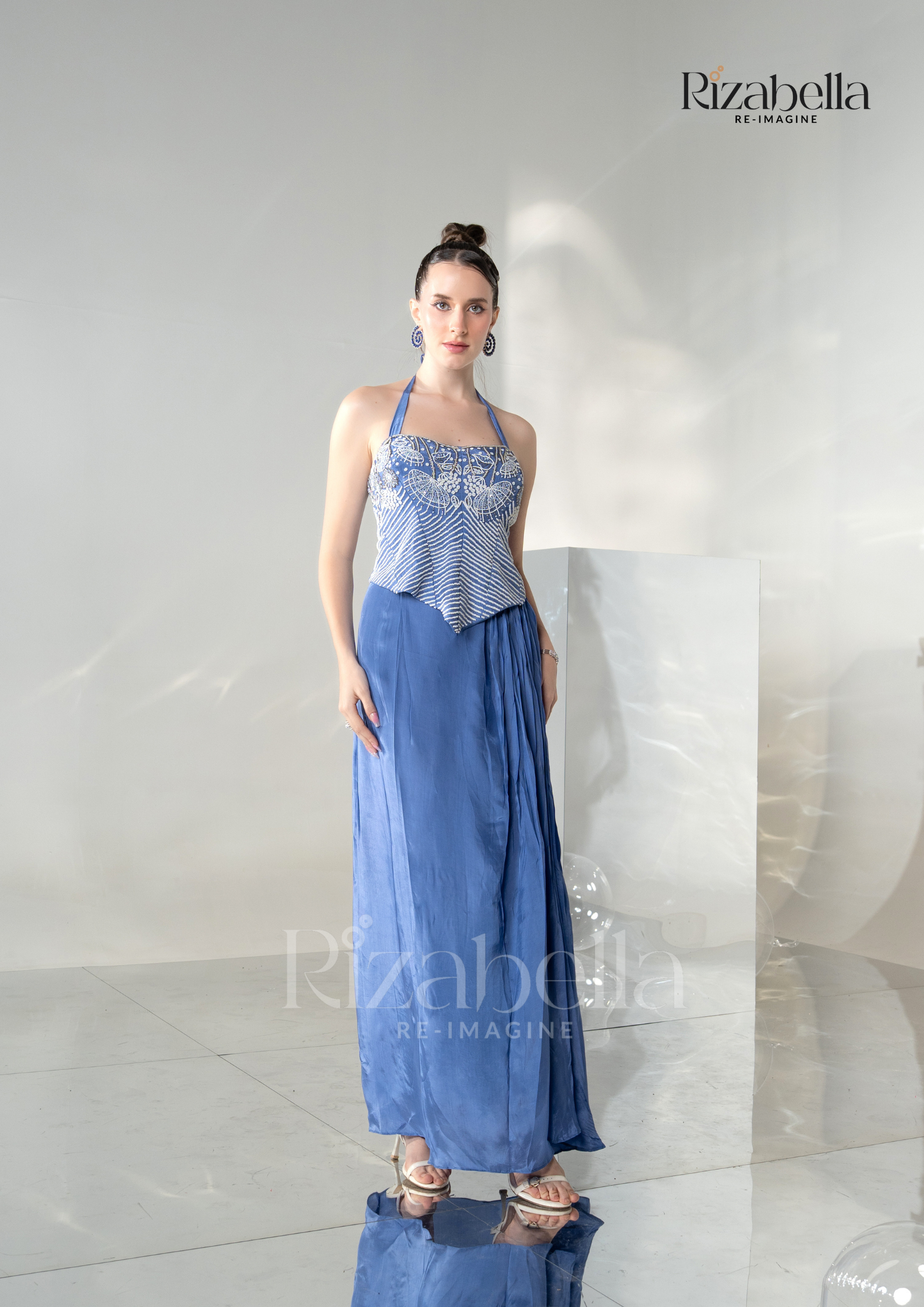 Queen’s Blush Corset drape skirt