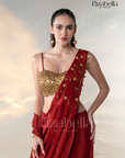 Ruby Noire Saree Set