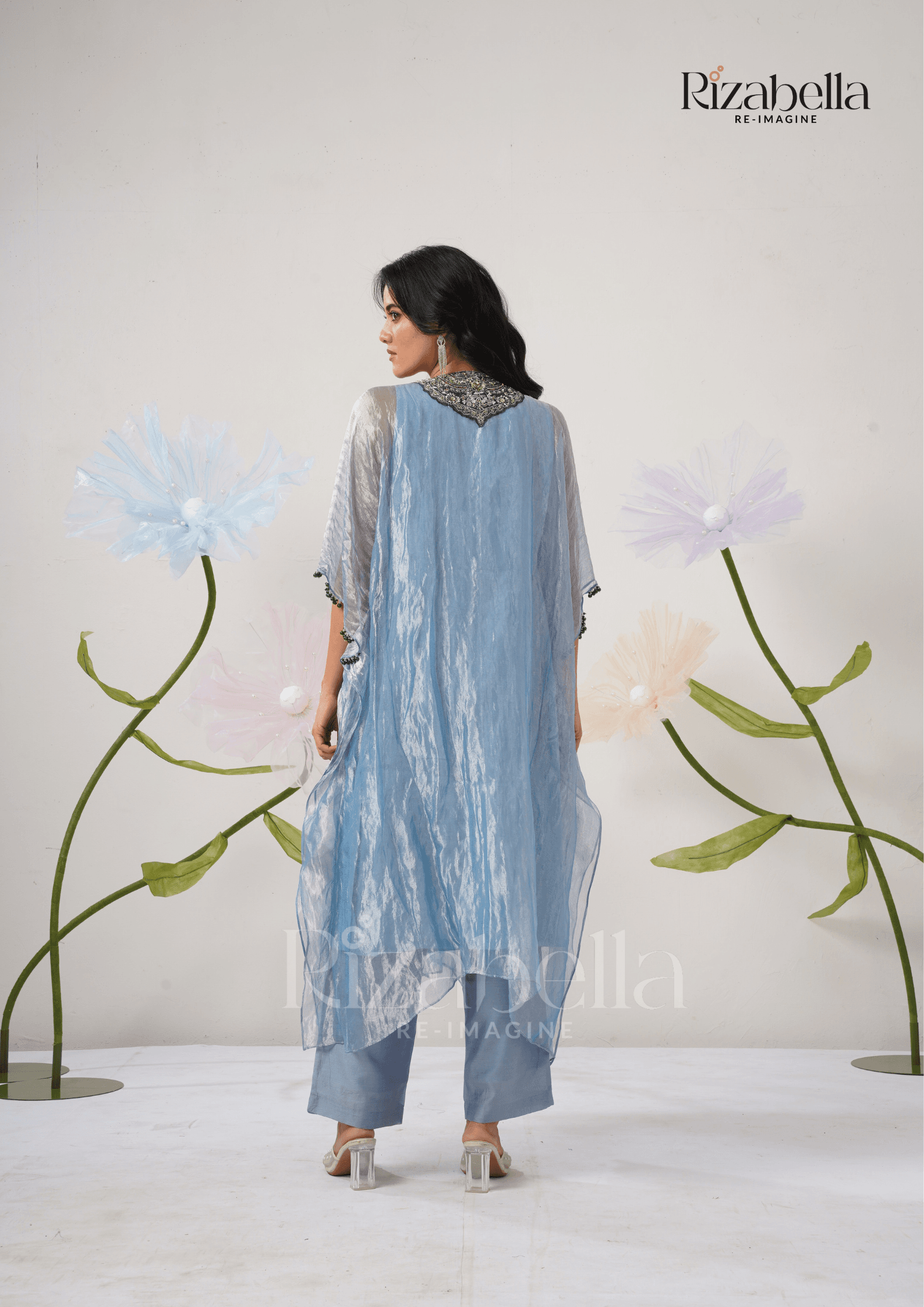 Ornate Azure Kaftan
