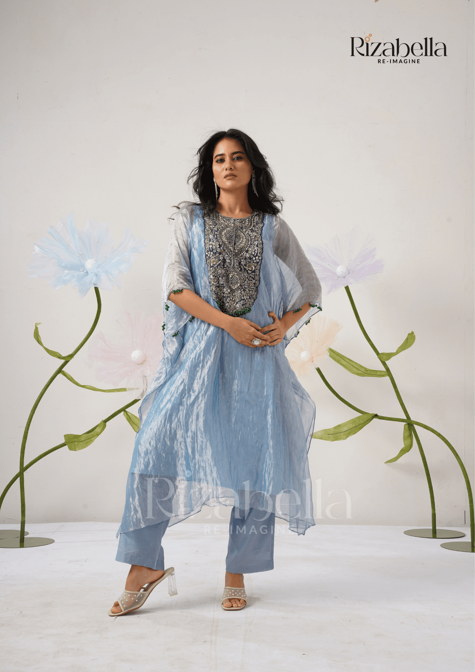 Ornate Azure Kaftan
