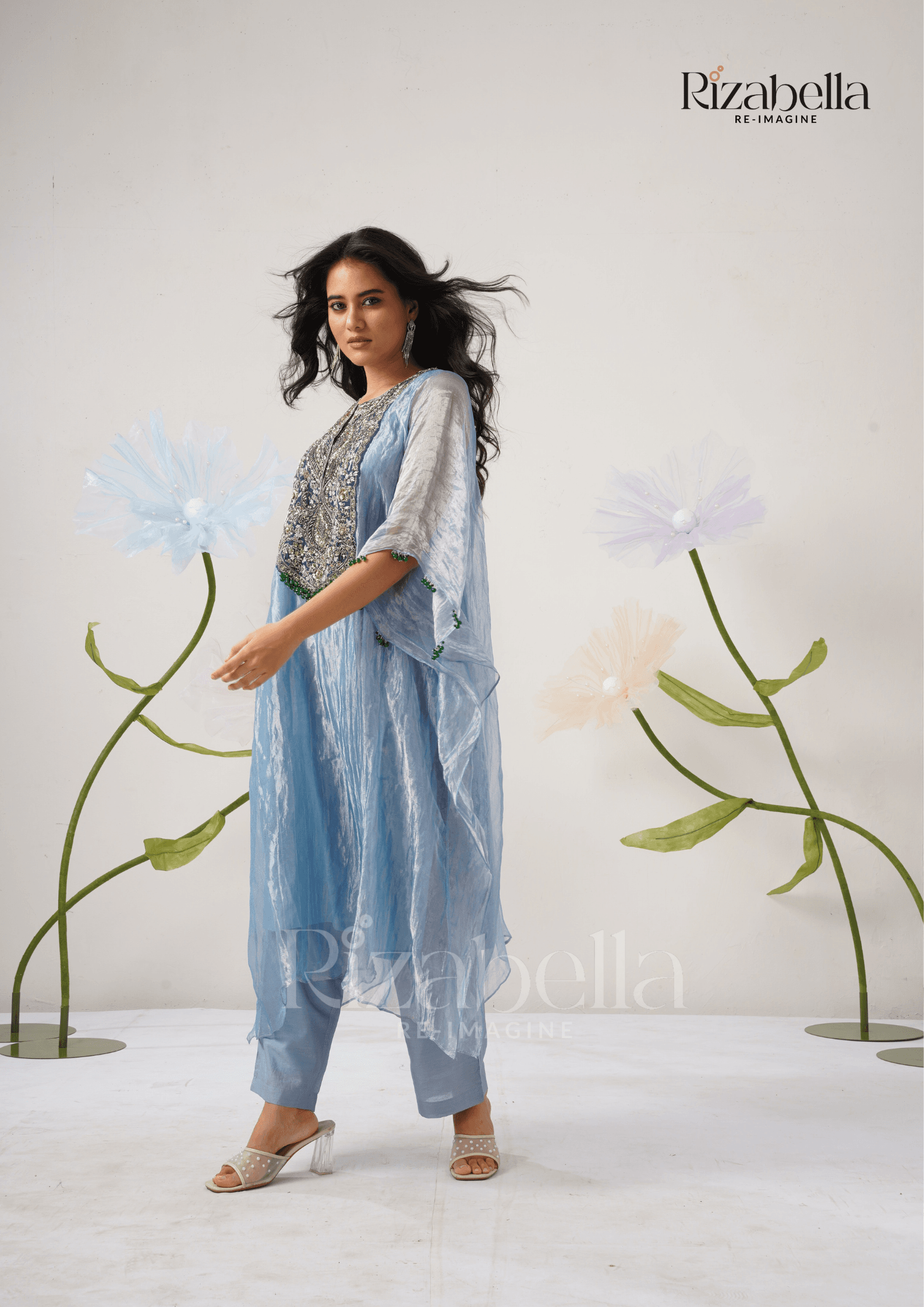 Ornate Azure Kaftan