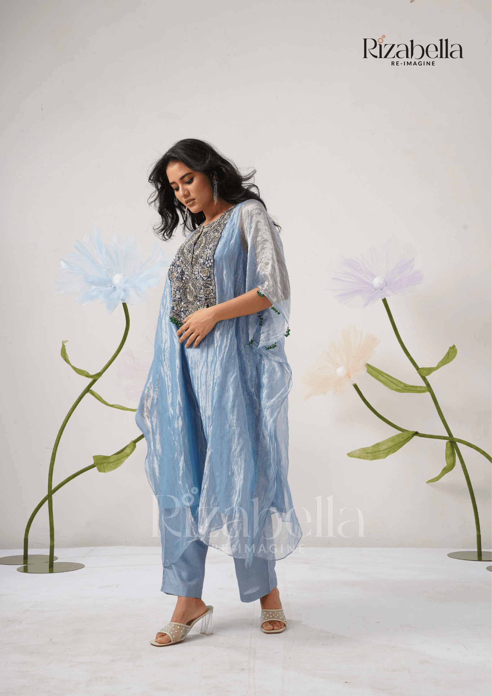 Ornate Azure Kaftan