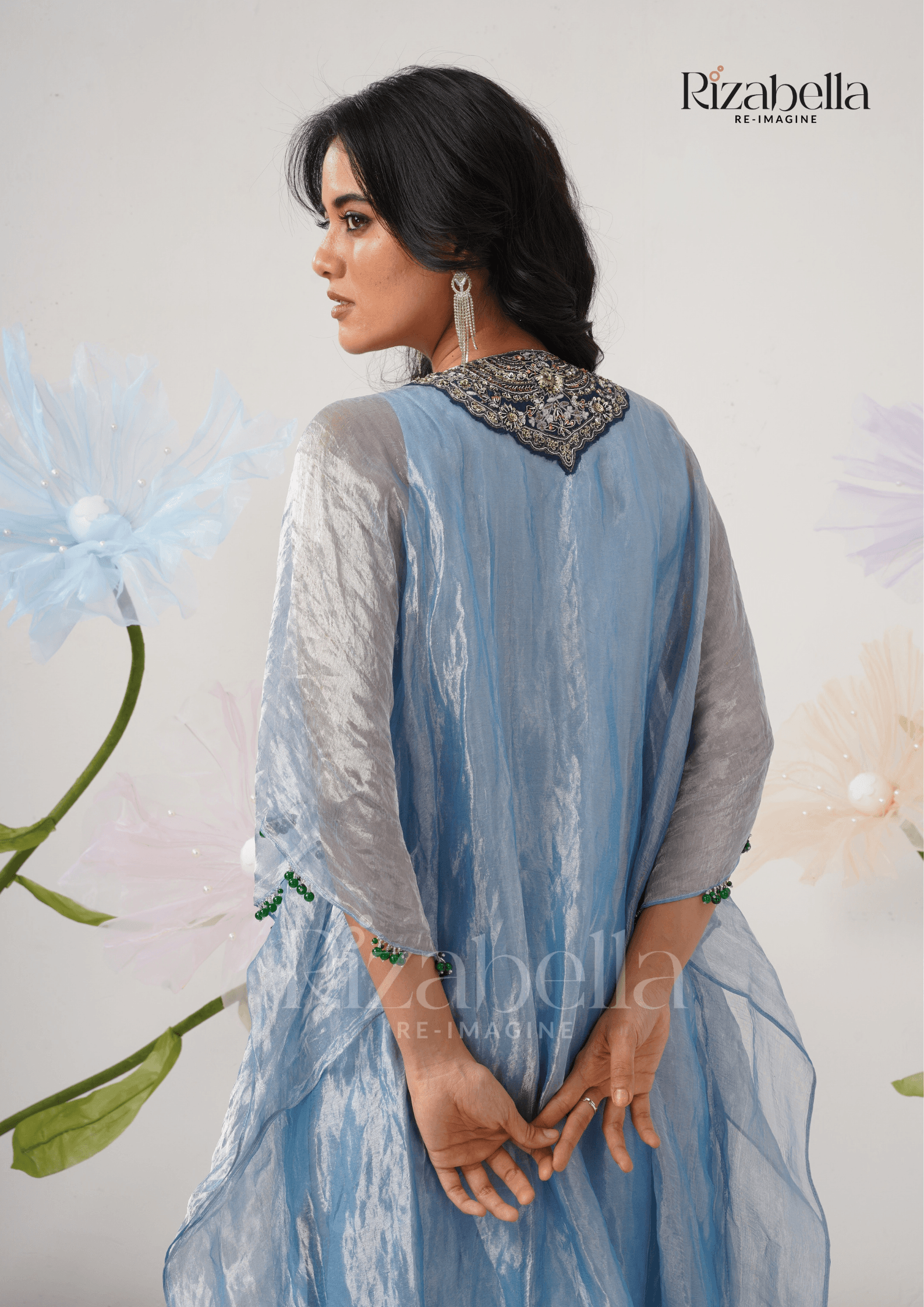 Ornate Azure Kaftan