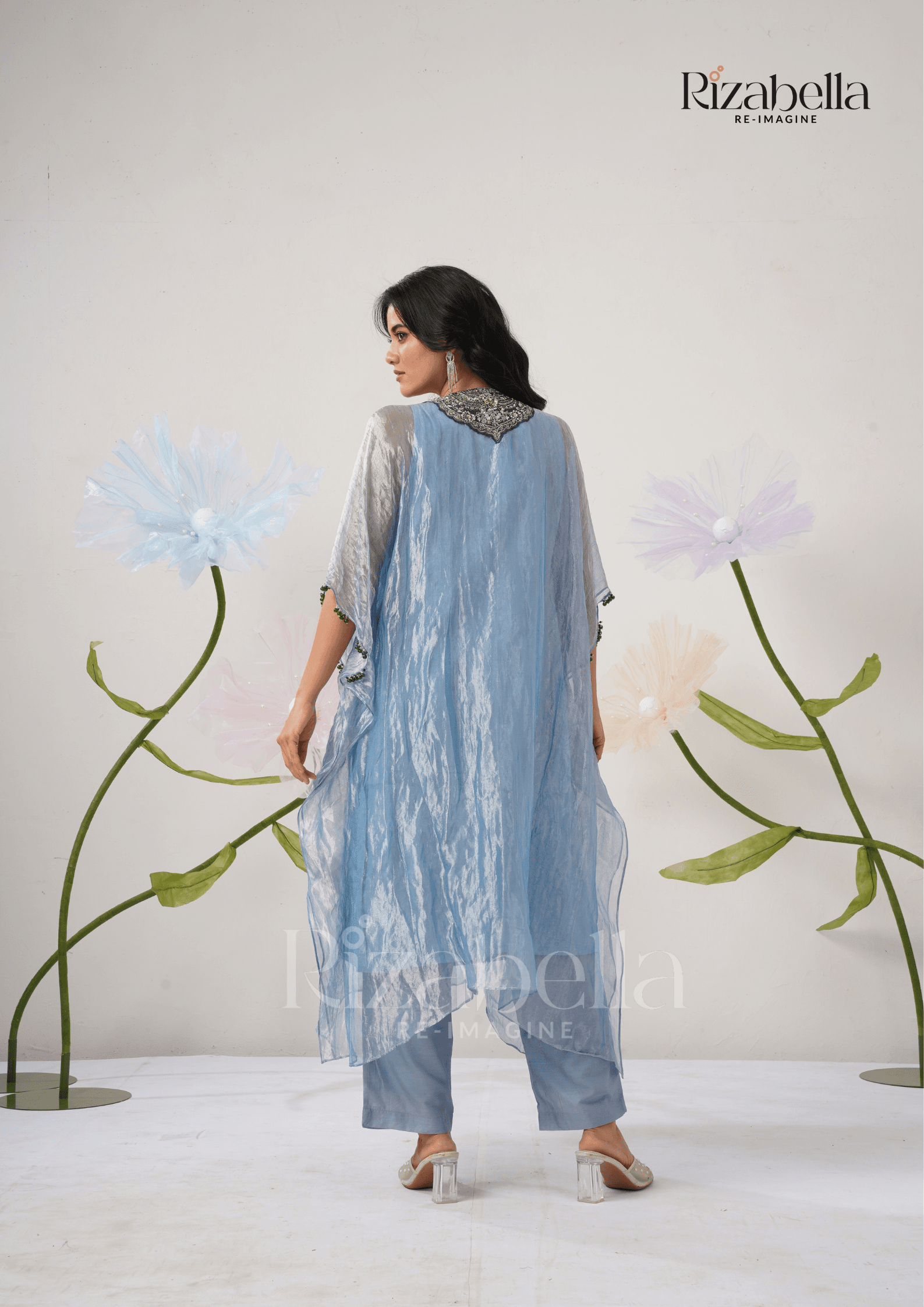 Ornate Azure Kaftan