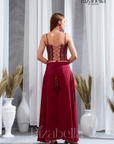 Nova red Embroidered Ethnic crop top set