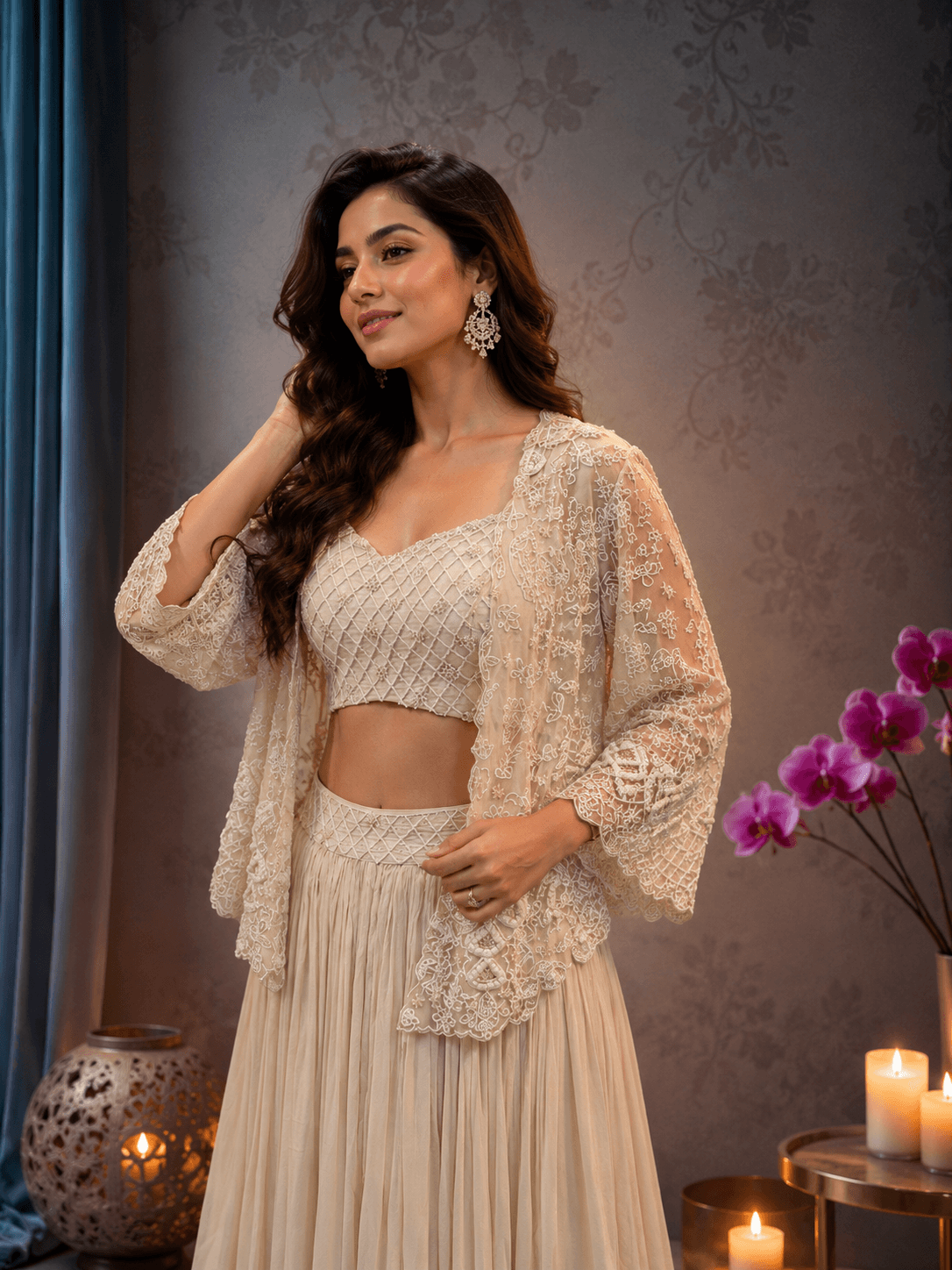 Whisper Embellished Lehenga Set Ivory