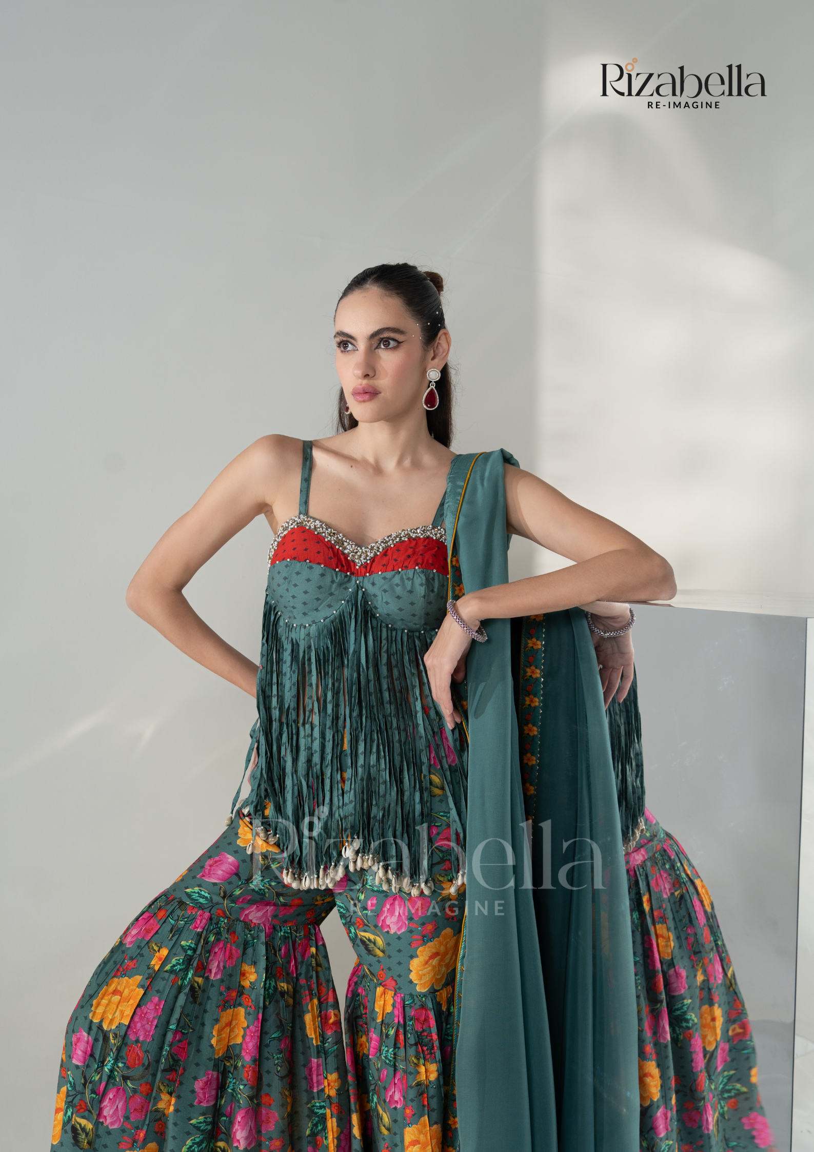 Noor Handprint Co-ord Ensemble