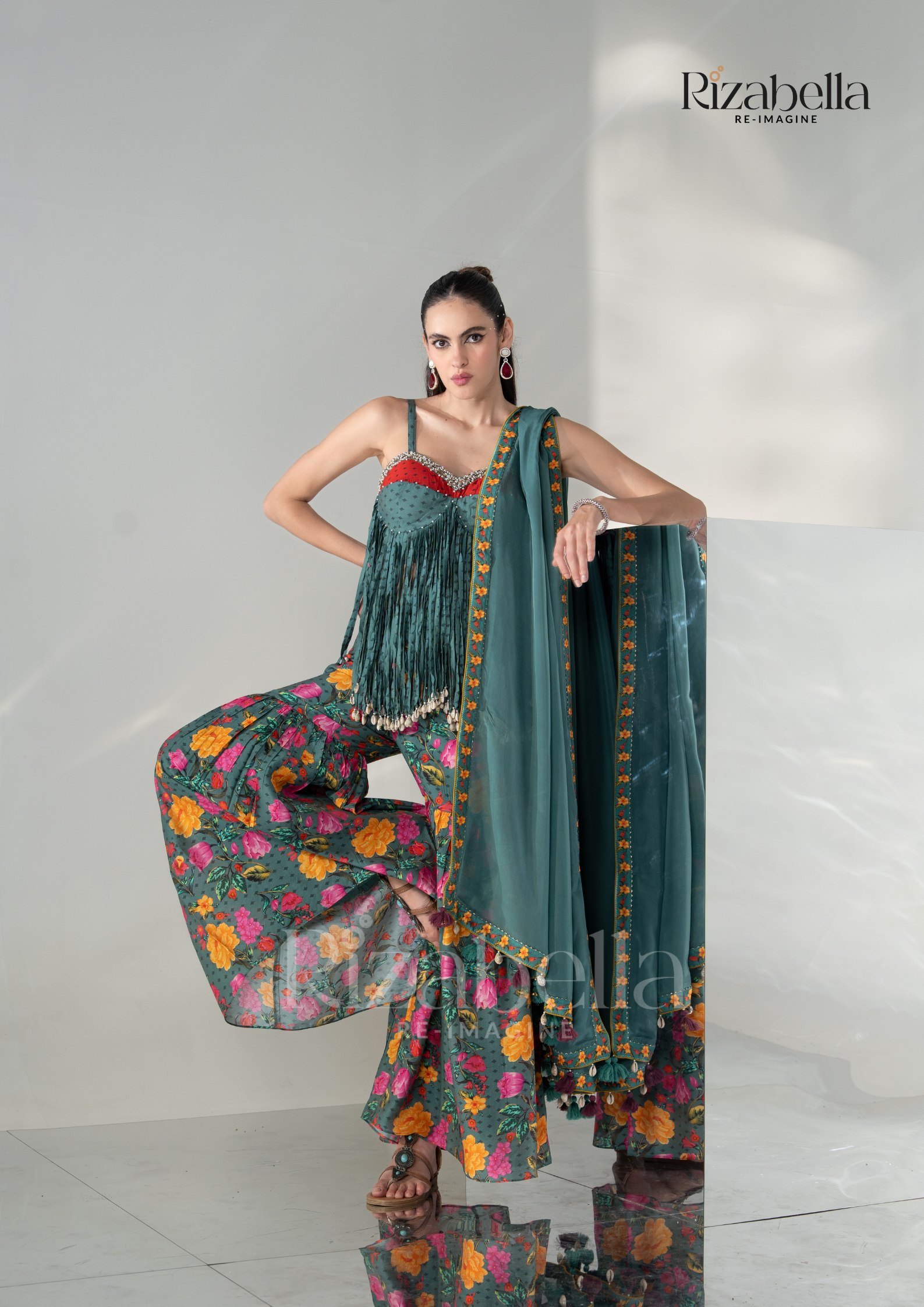 Noor Handprint Co-ord Ensemble