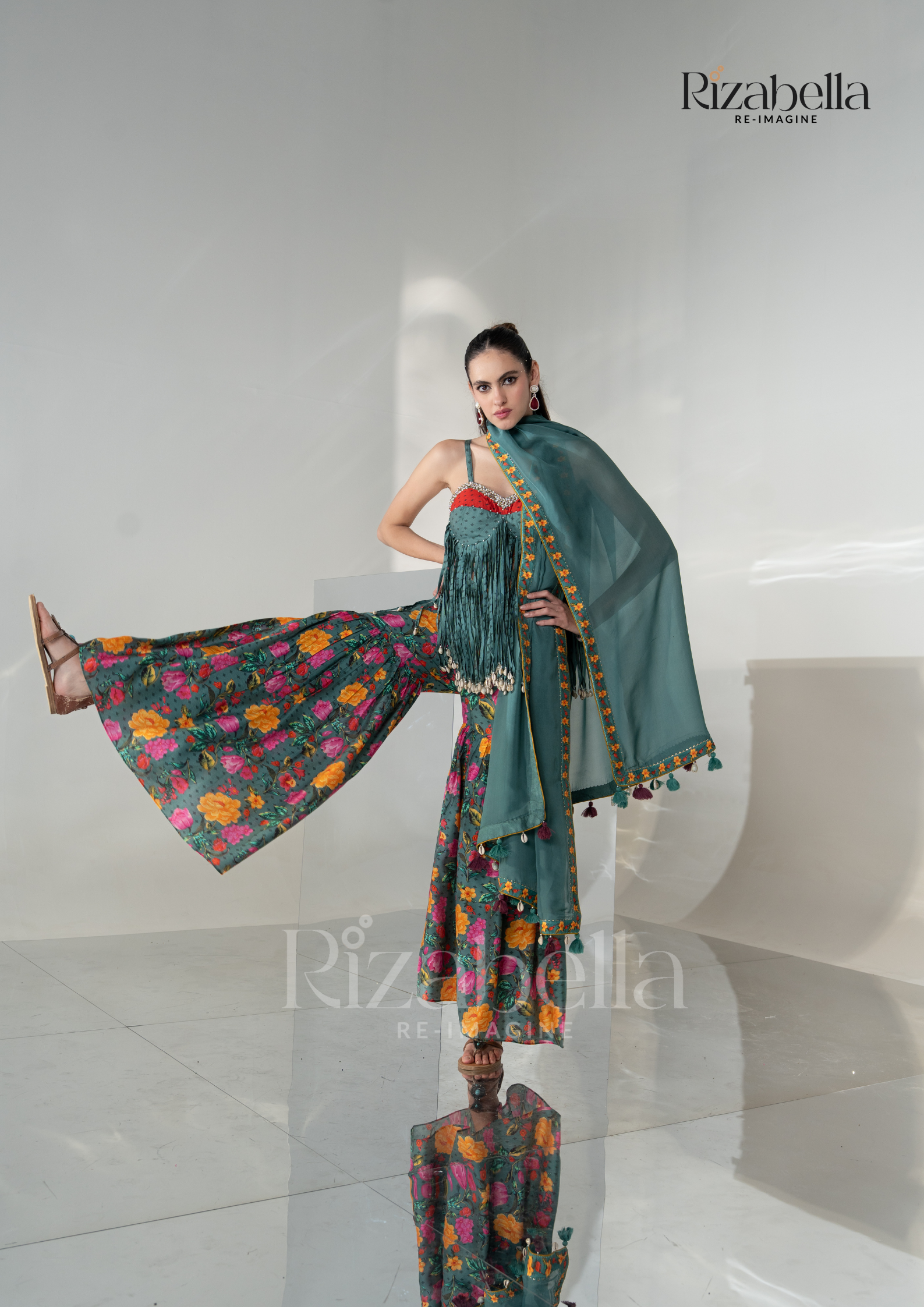 Noor Handprint Co-ord Ensemble