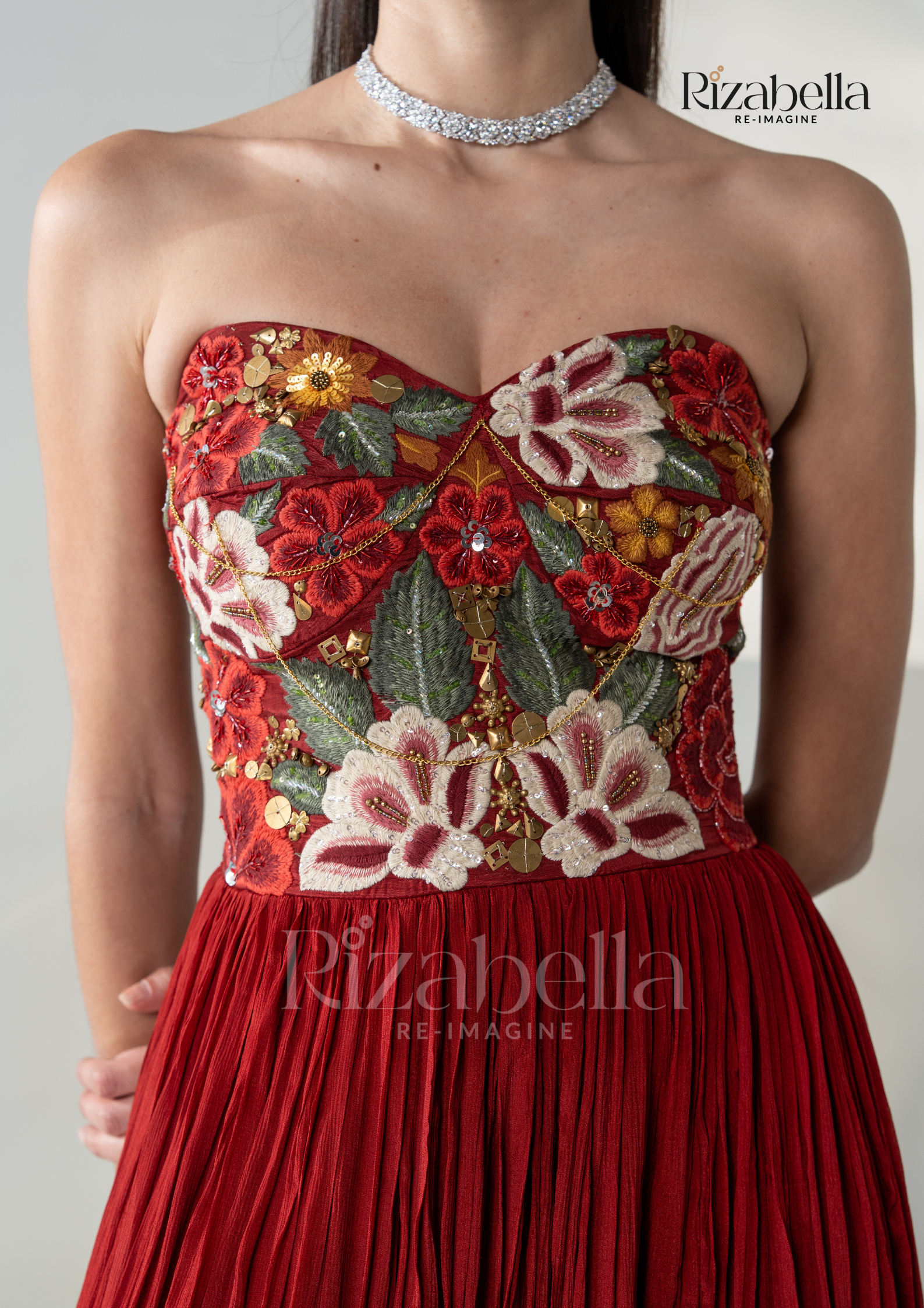 Rosabella Crimson Gown