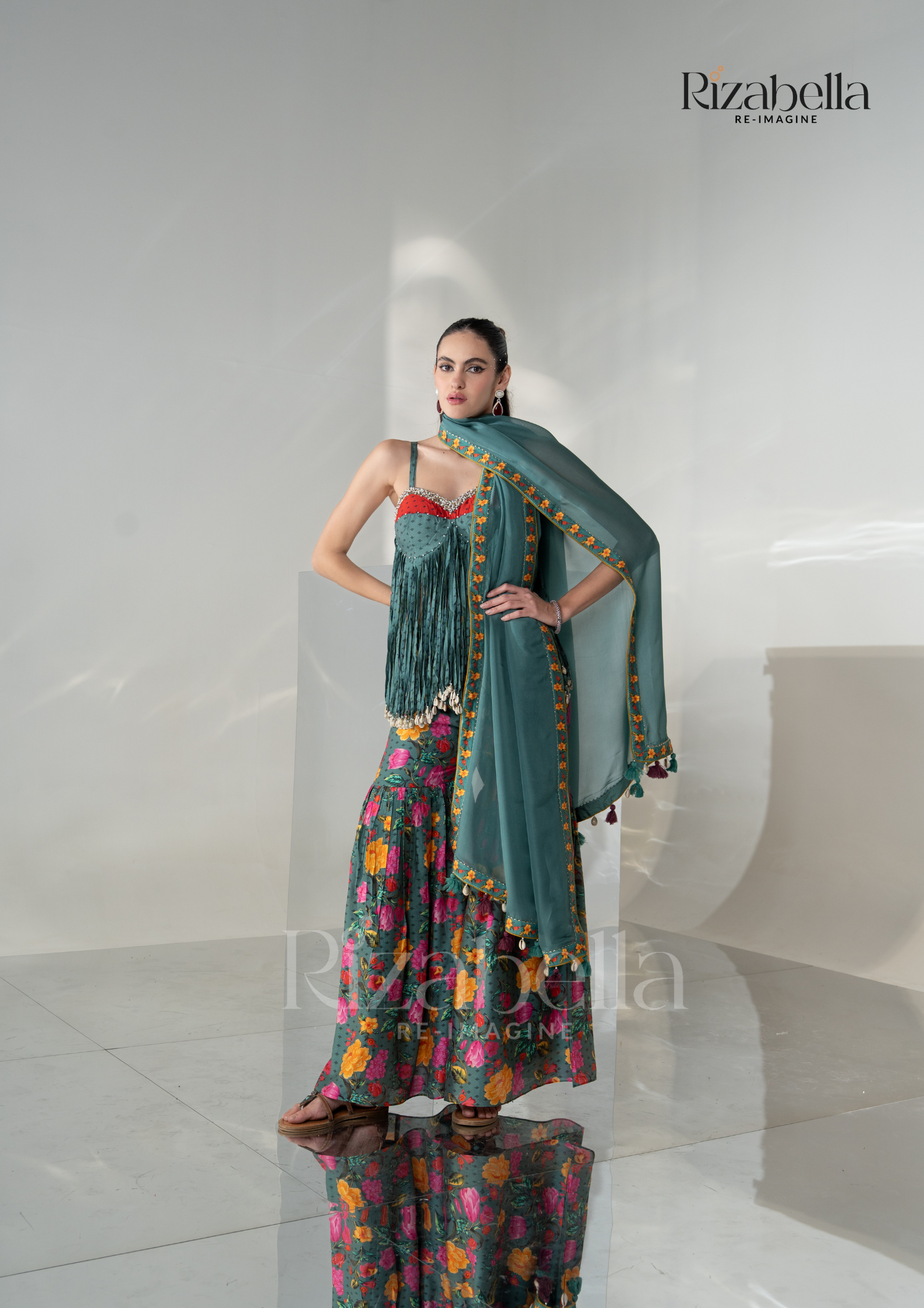 Noor Handprint Co-ord Ensemble