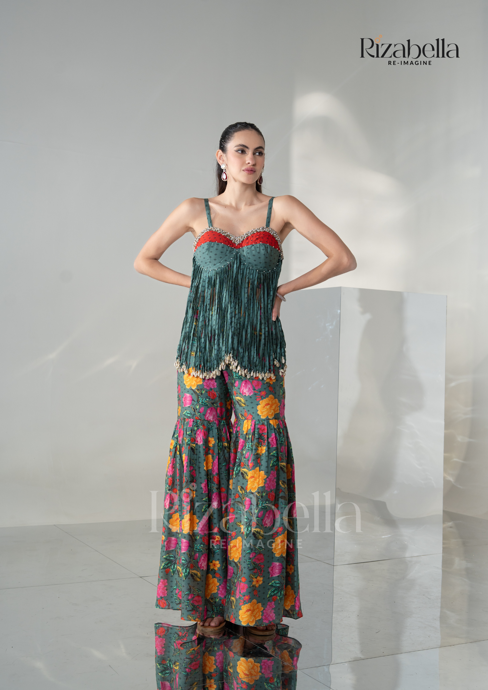 Noor Handprint Co-ord Ensemble