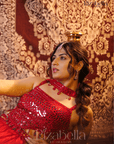 Ruby Sparkle Embellished Co-Ord Set