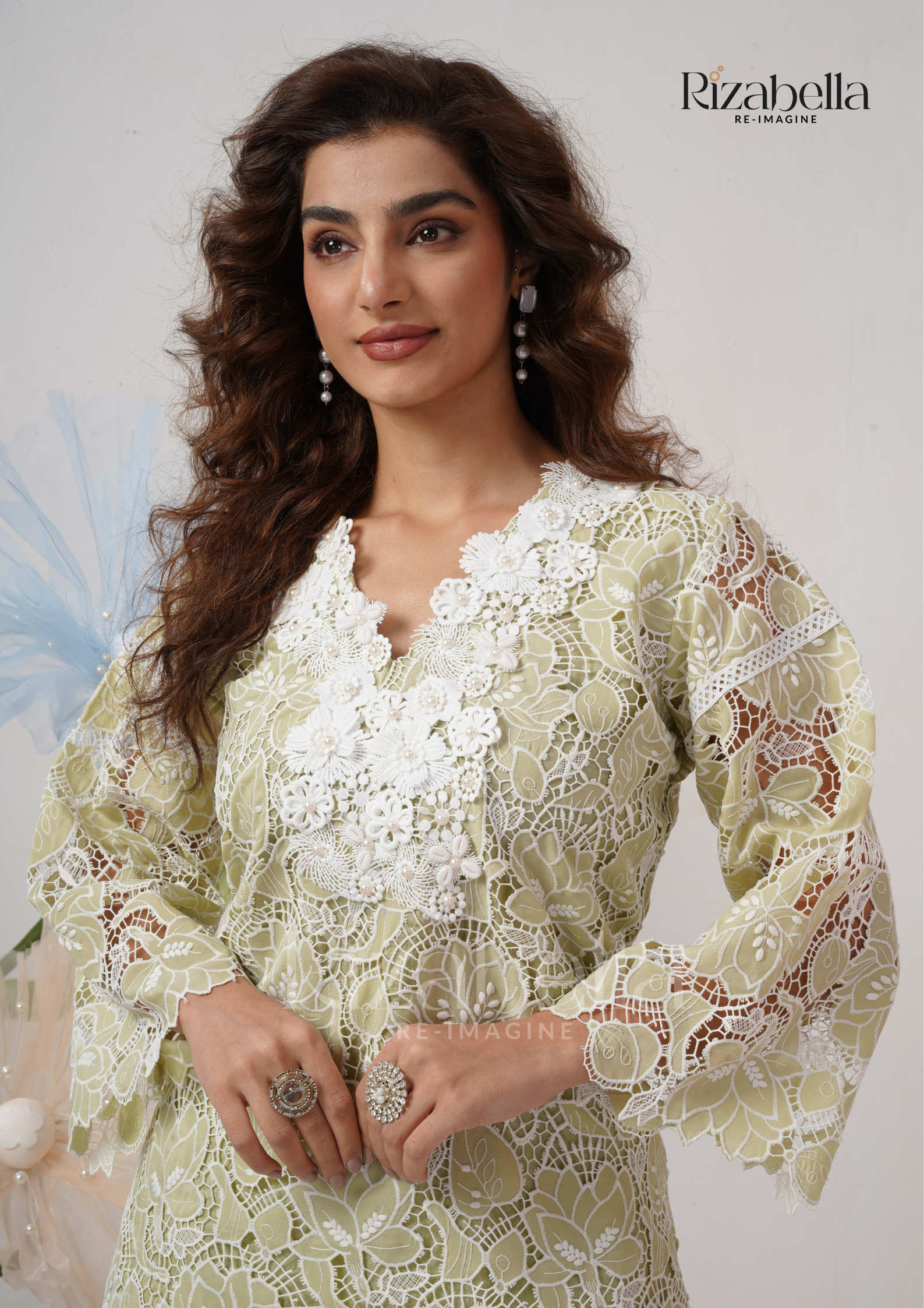 Floral Hakoba Straight Kurta Ensemble