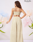 Zehra Leaf-Embroidered Cape Co-ord Set