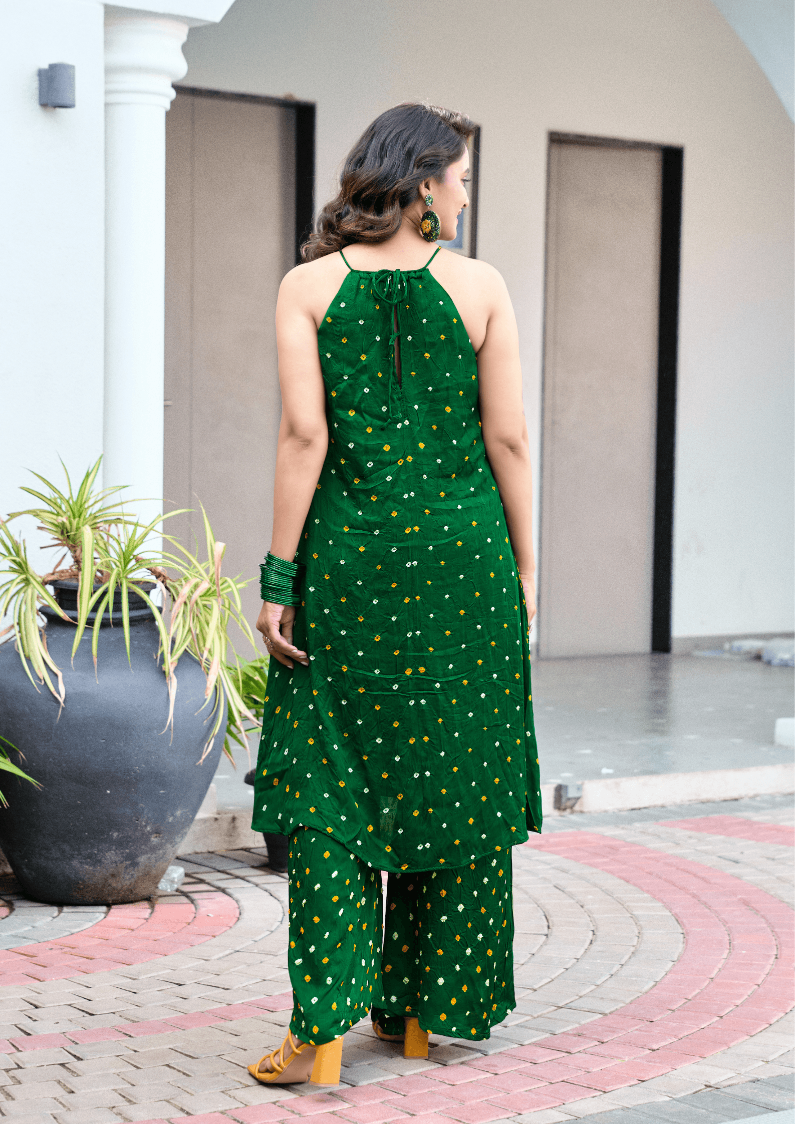 Bandhej Kurta Set