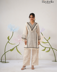 Jute Co-ord with Tribal Stitch Detail
