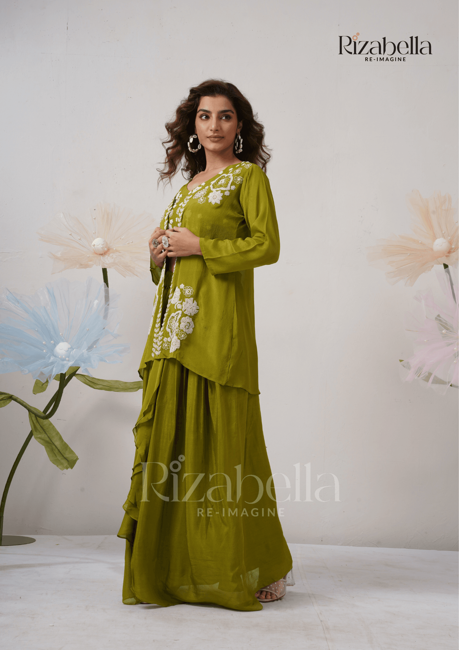 Threaded Florals Flow with 3 pc set