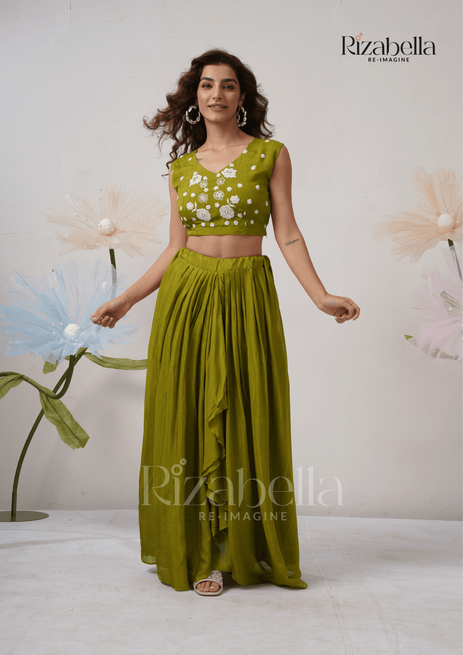Threaded Florals Flow with 3 pc set