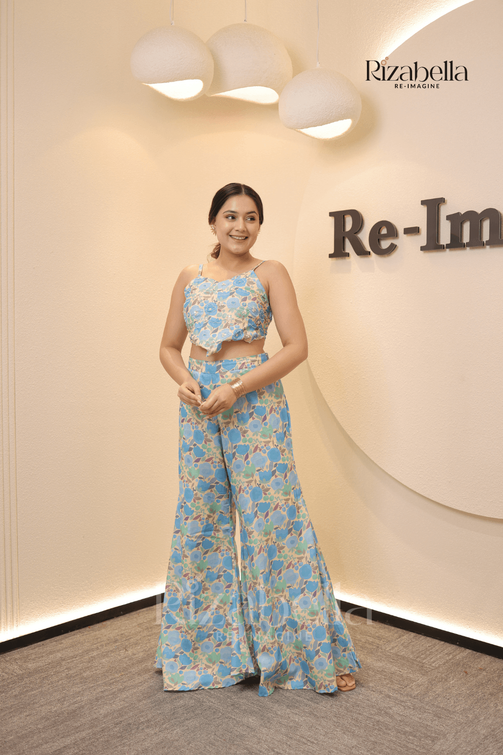 Azure Blue Floral Co-Ord Set