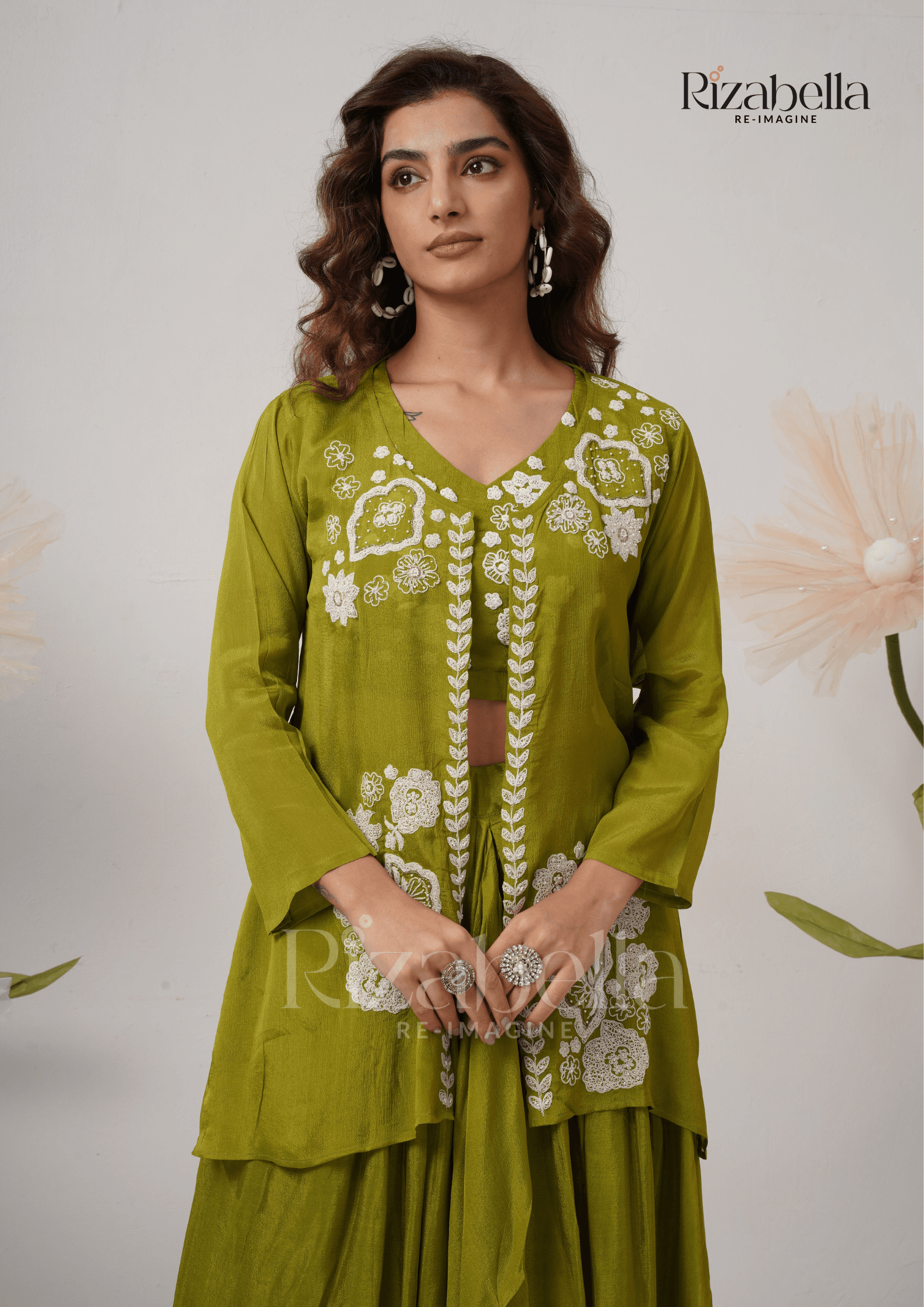 Threaded Florals Flow with 3 pc set