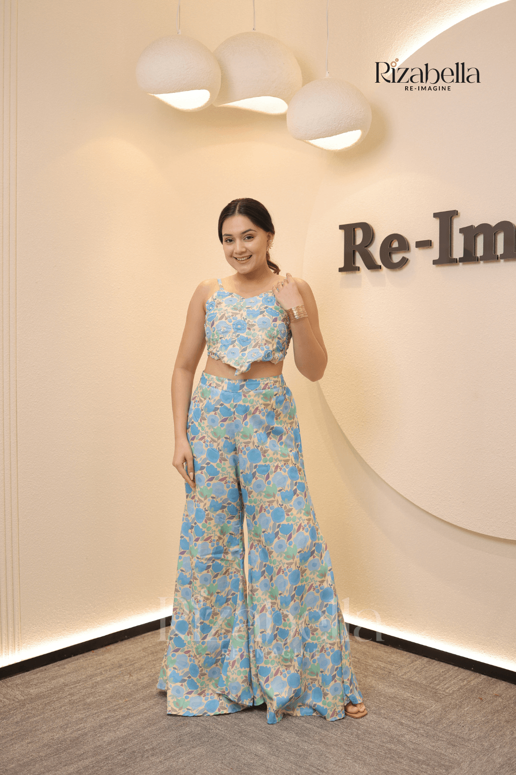 Azure Blue Floral Co-Ord Set