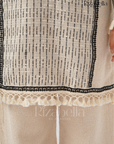 Jute Co-ord with Tribal Stitch Detail