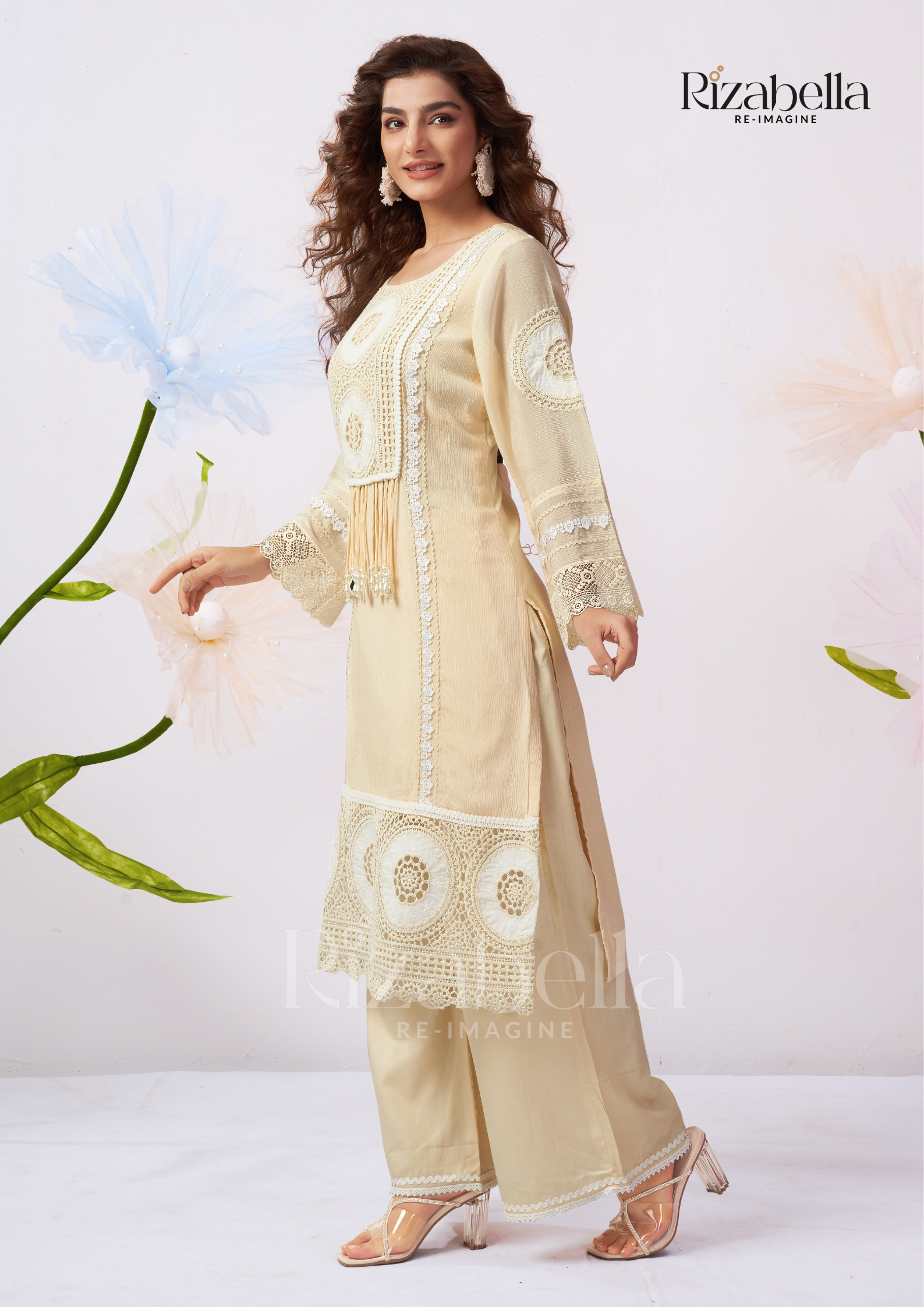 Kurta set tassels hangging