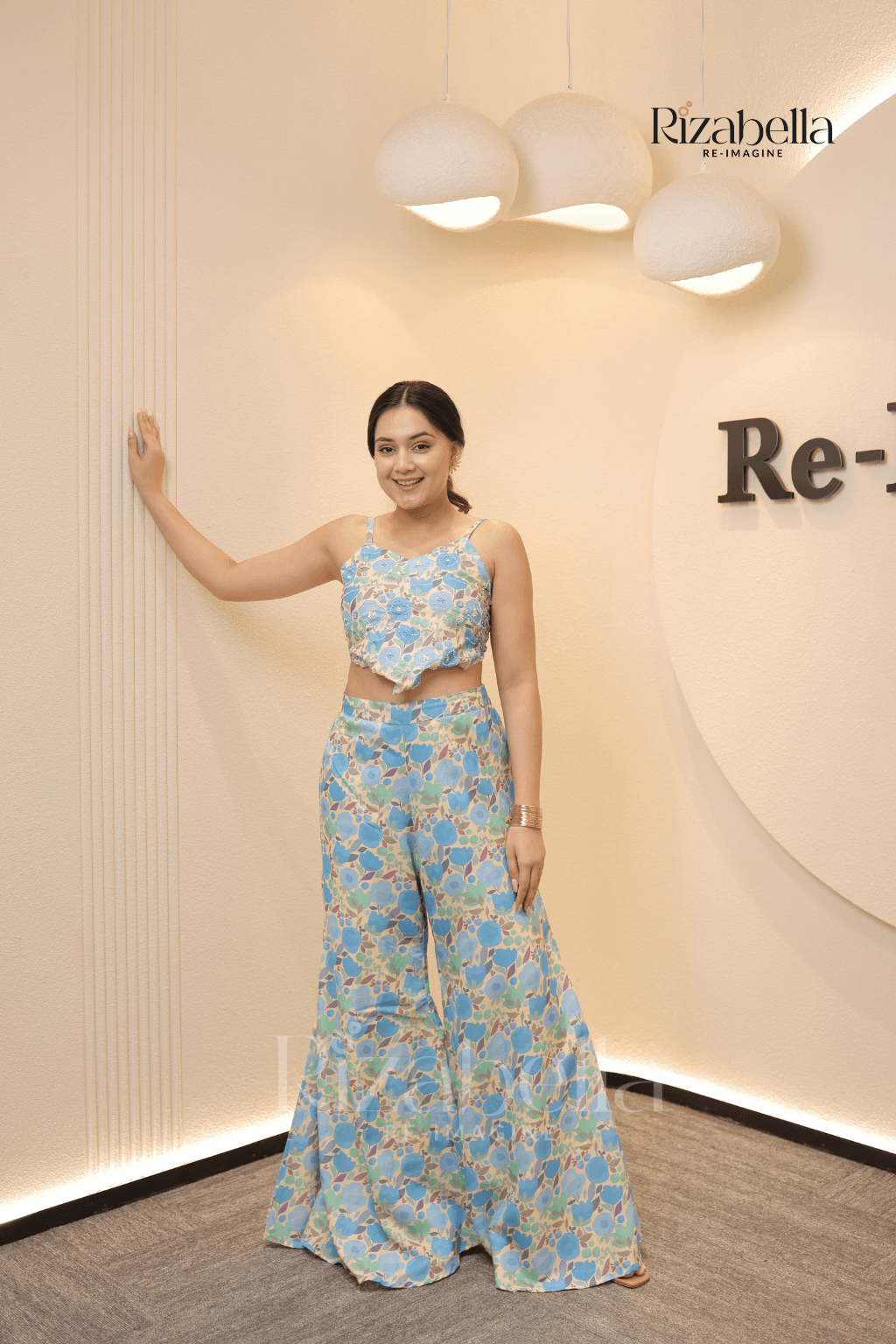 Azure Blue Floral Co-Ord Set