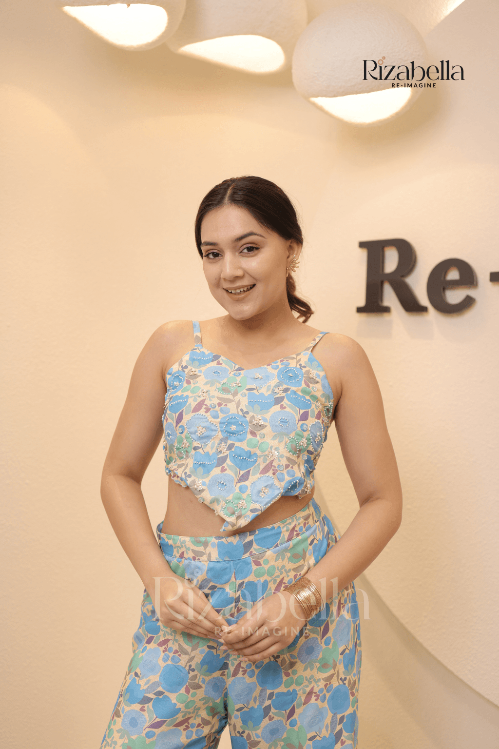 Azure Blue Floral Co-Ord Set