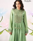 Floor-Length Anarkali with Zari Embroidery
