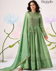 Floor-Length Anarkali with Zari Embroidery