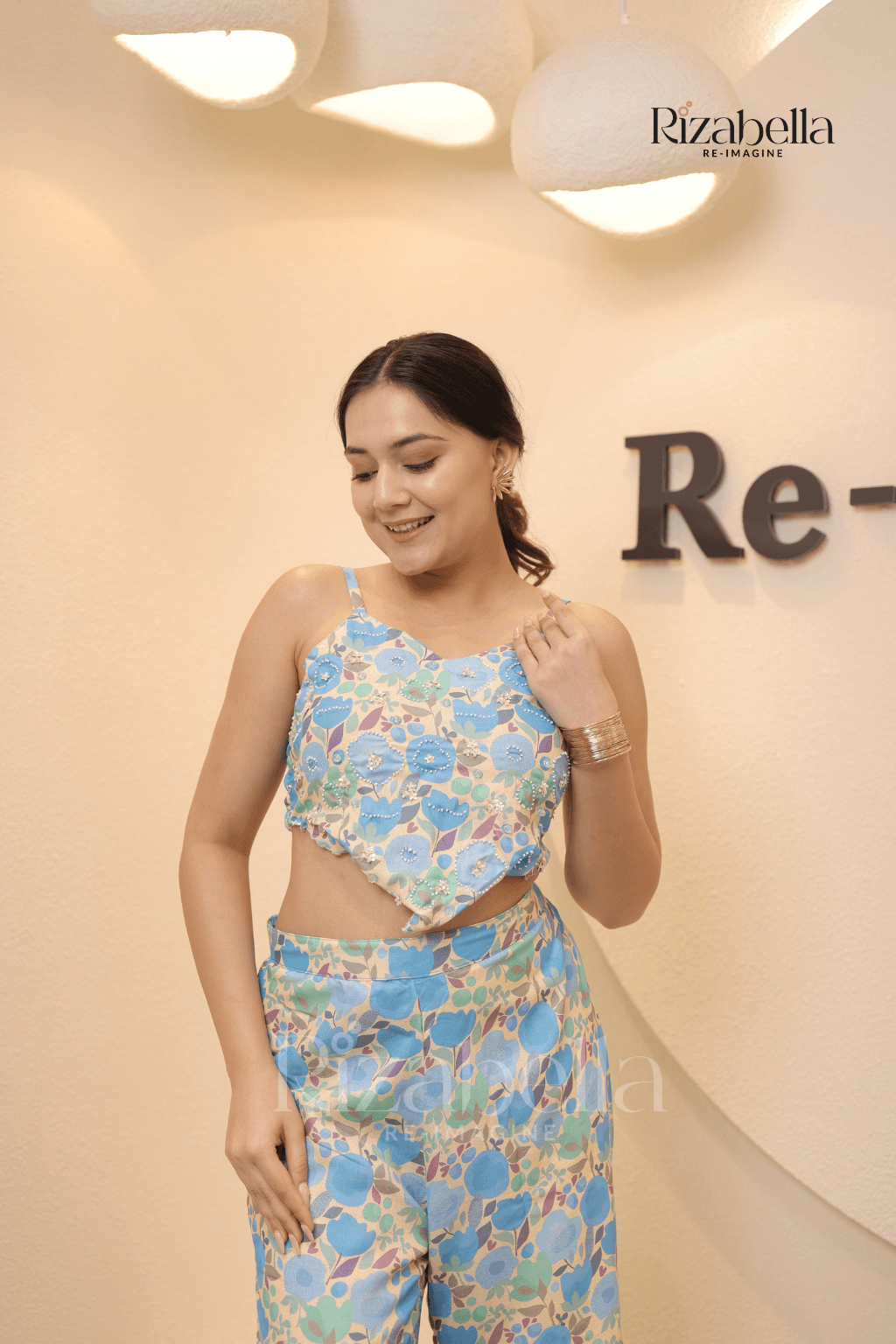 Azure Blue Floral Co-Ord Set