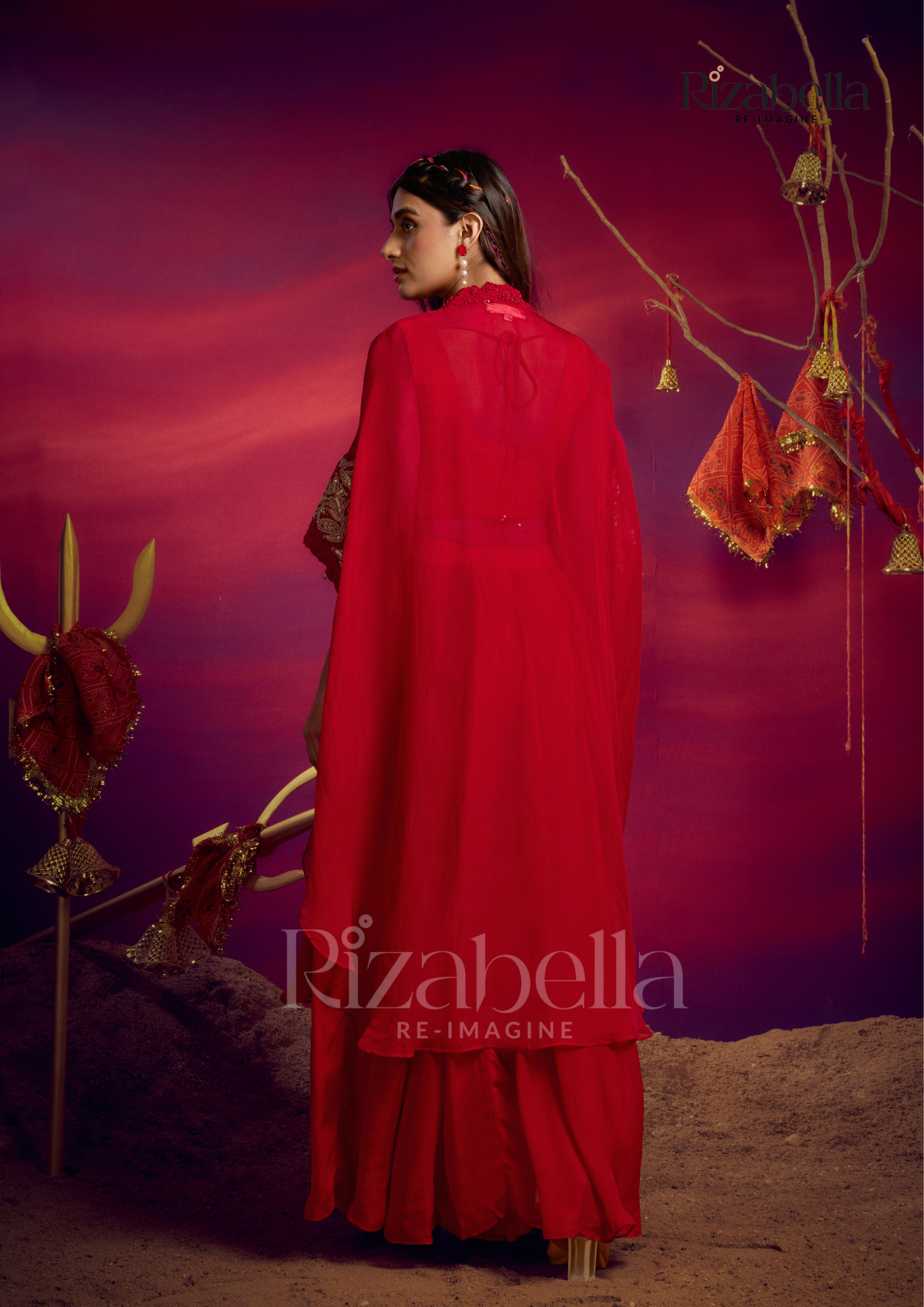 Royal zardosi 3 pc skirt ensemble