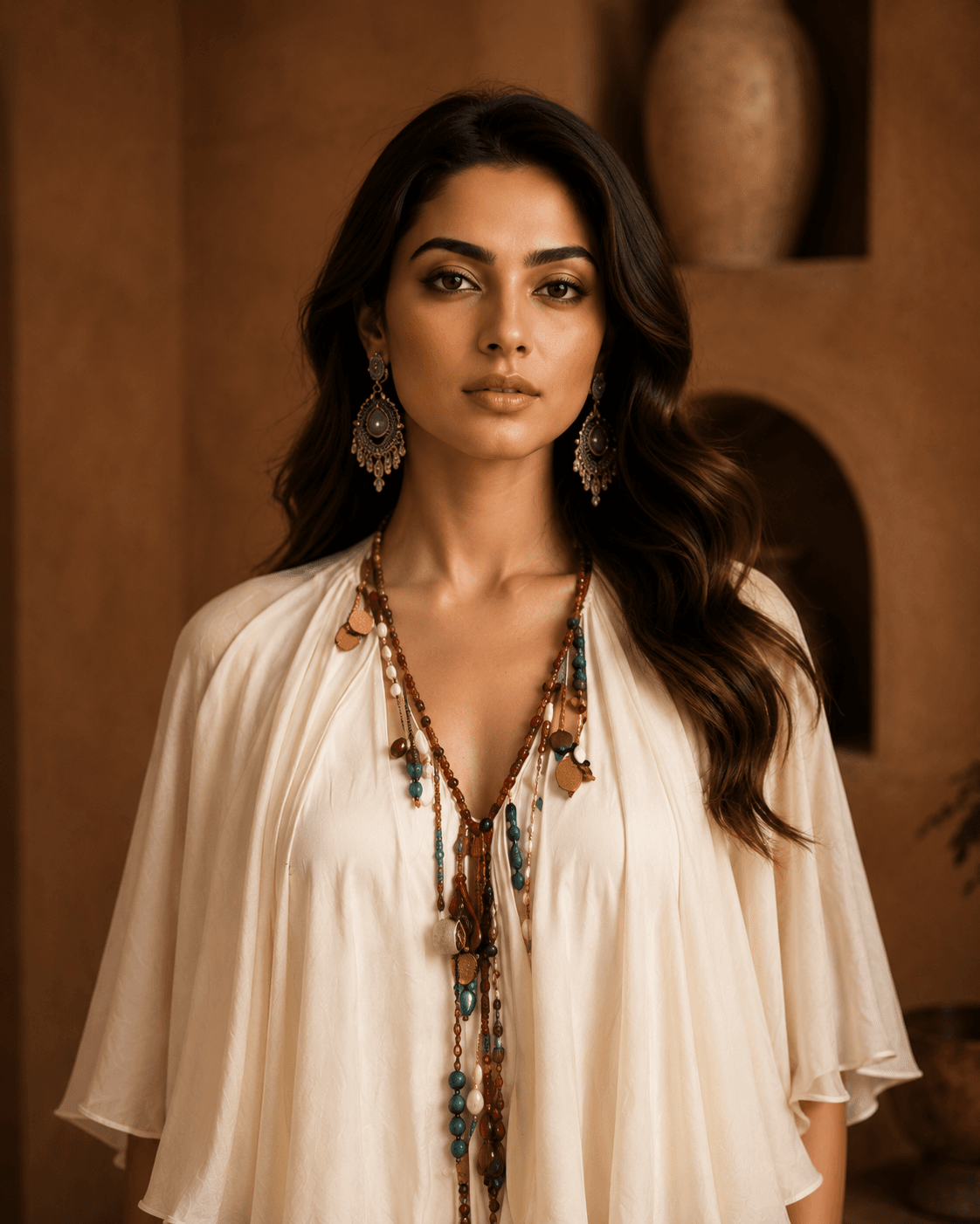 Nomad Luxe Cape Gown White