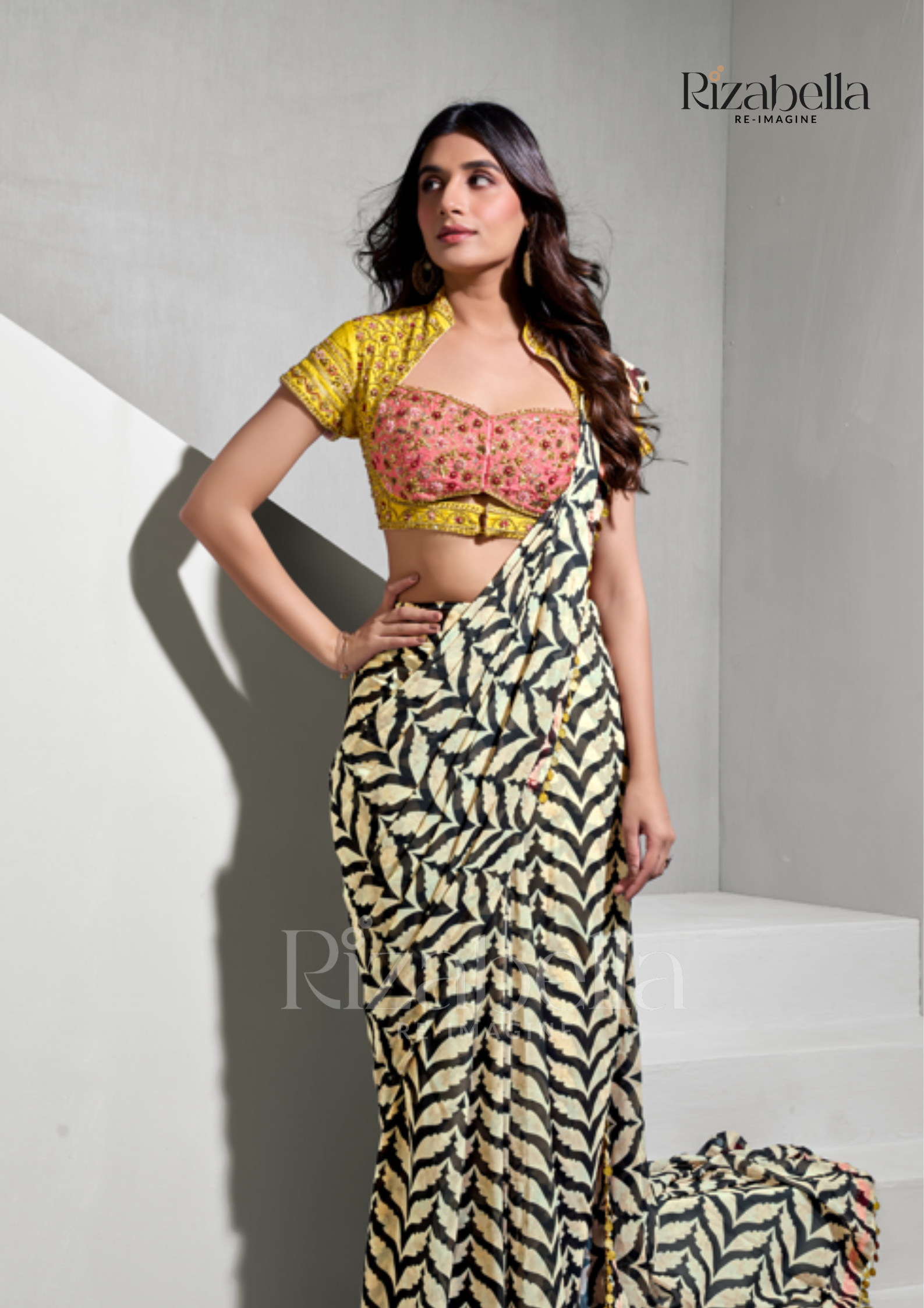 Rajwada Bloom Printed Saree