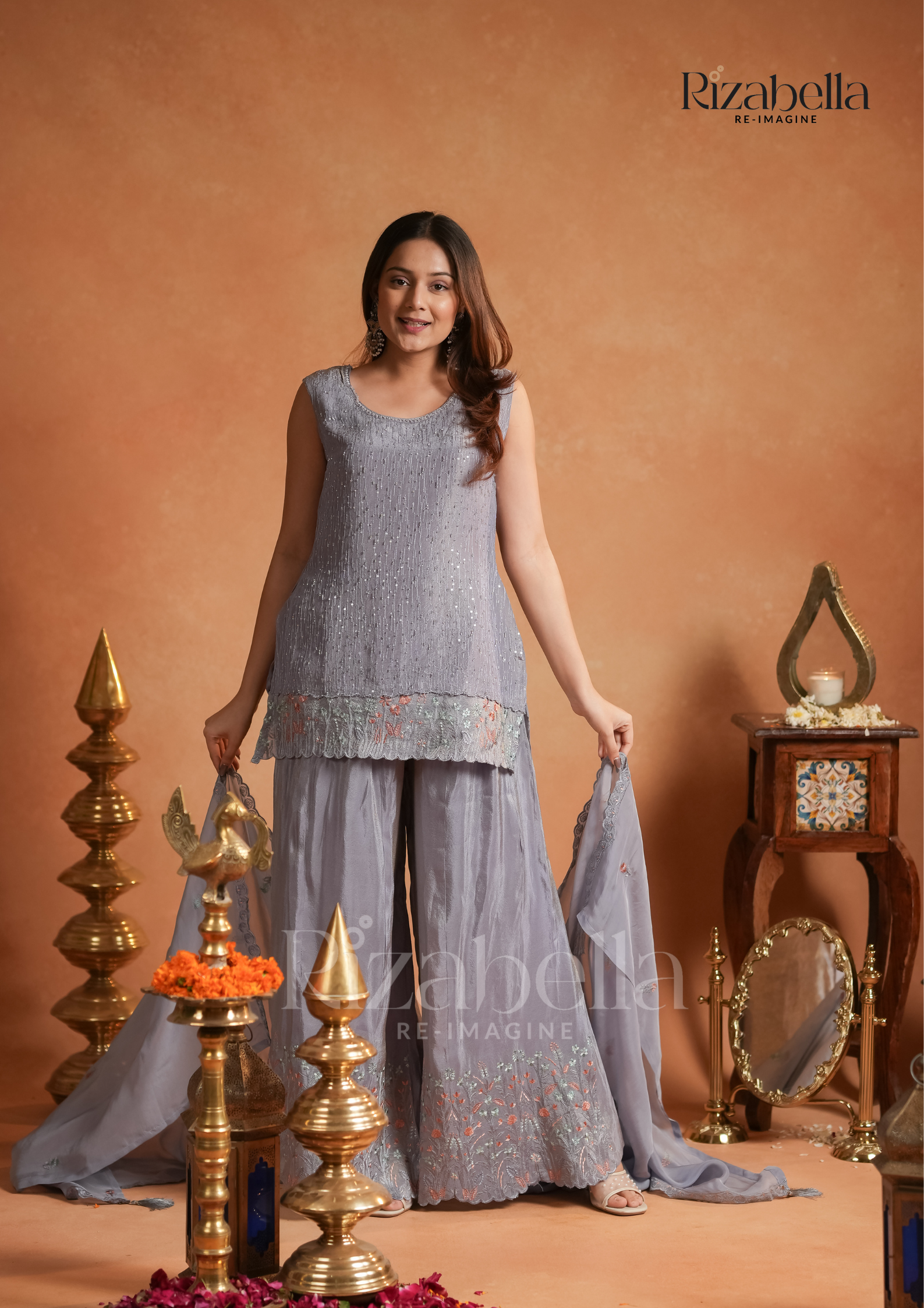 3 PCS short kurti dupatta