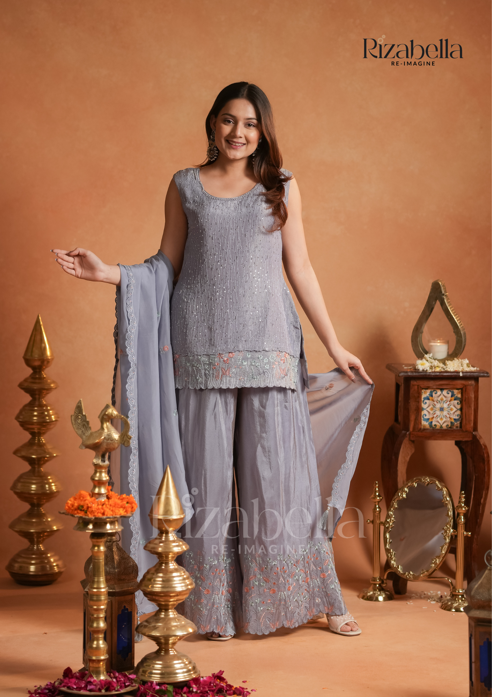 3 PCS short kurti dupatta