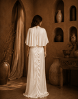 Nomad Luxe Cape Gown White