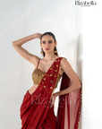 Ruby Noire Saree Set