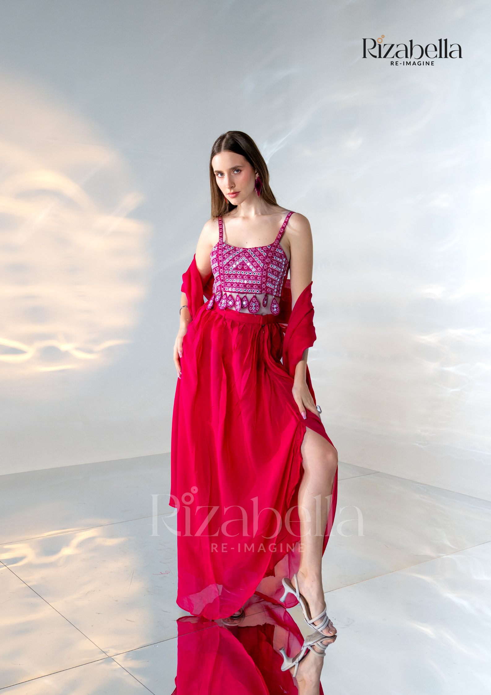 Hot Pink Aura Draped Ensemble