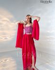 Hot Pink Aura Draped Ensemble