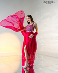 Hot Pink Aura Draped Ensemble