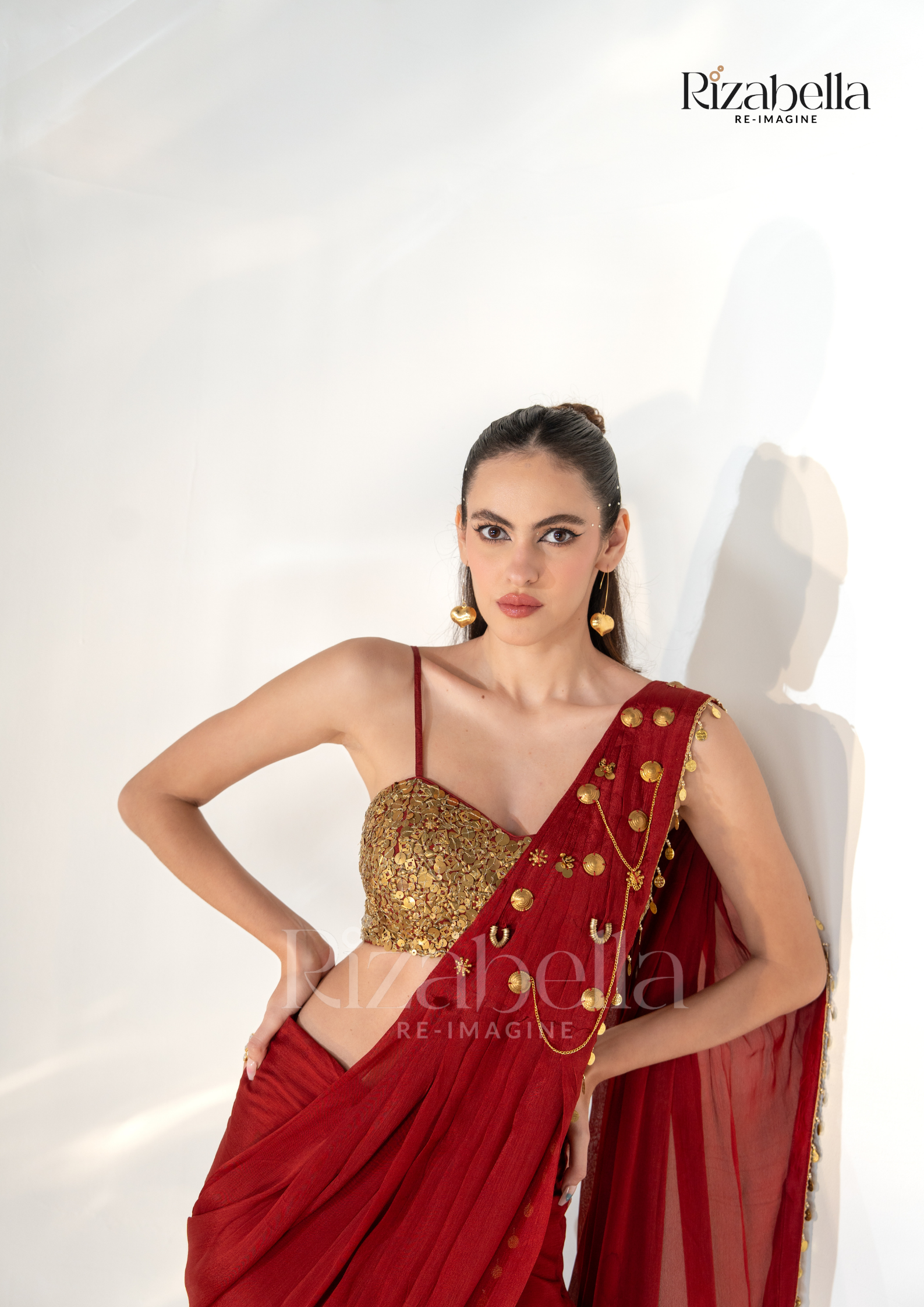 Ruby Noire Saree Set